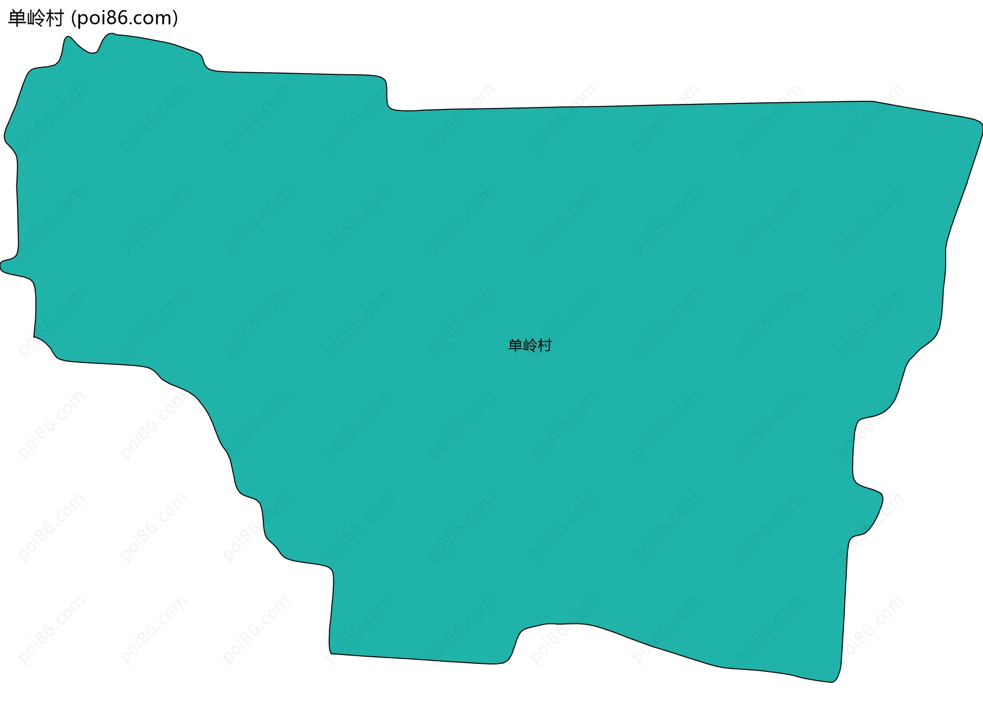 单岭村边界地图