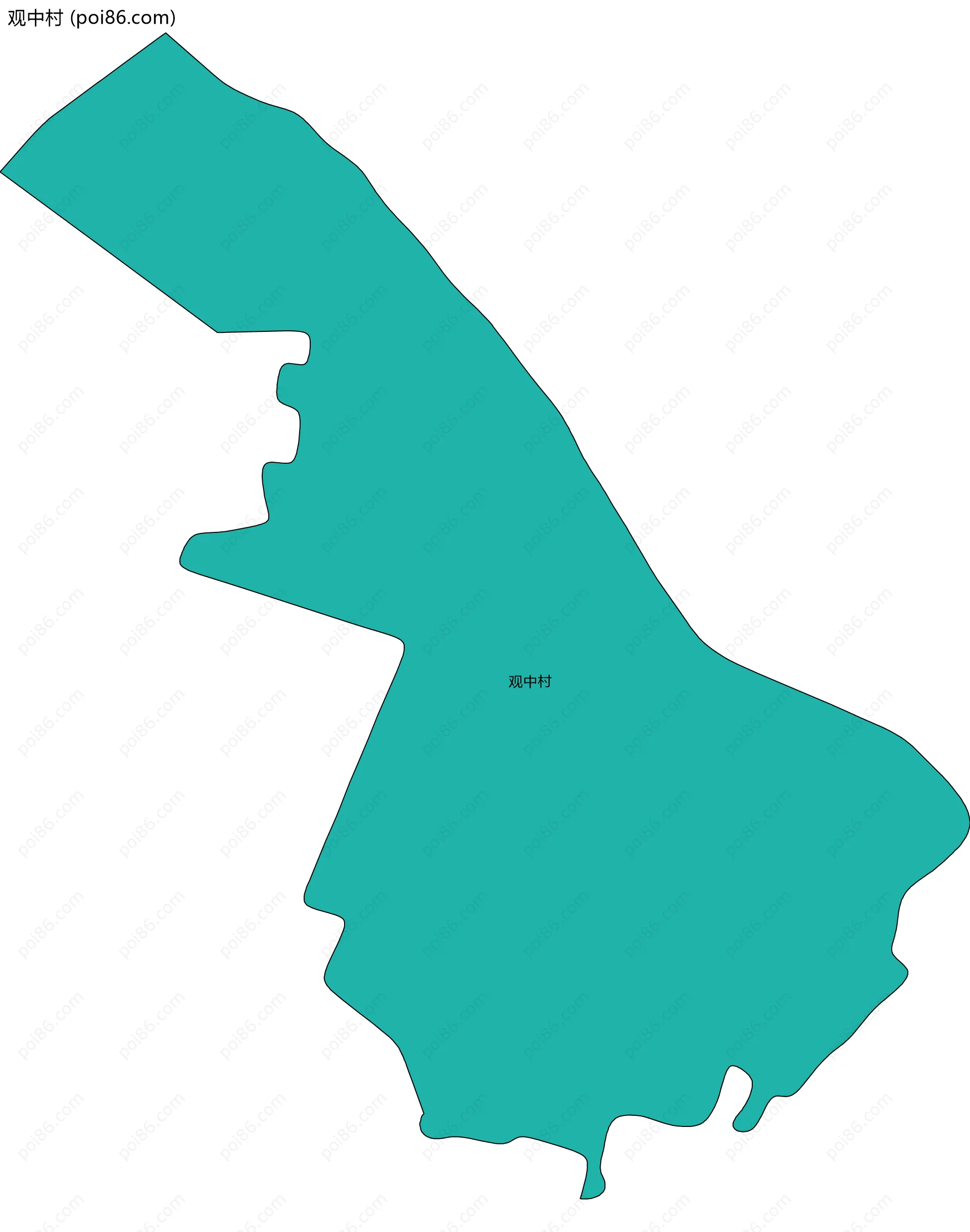 观中村边界地图