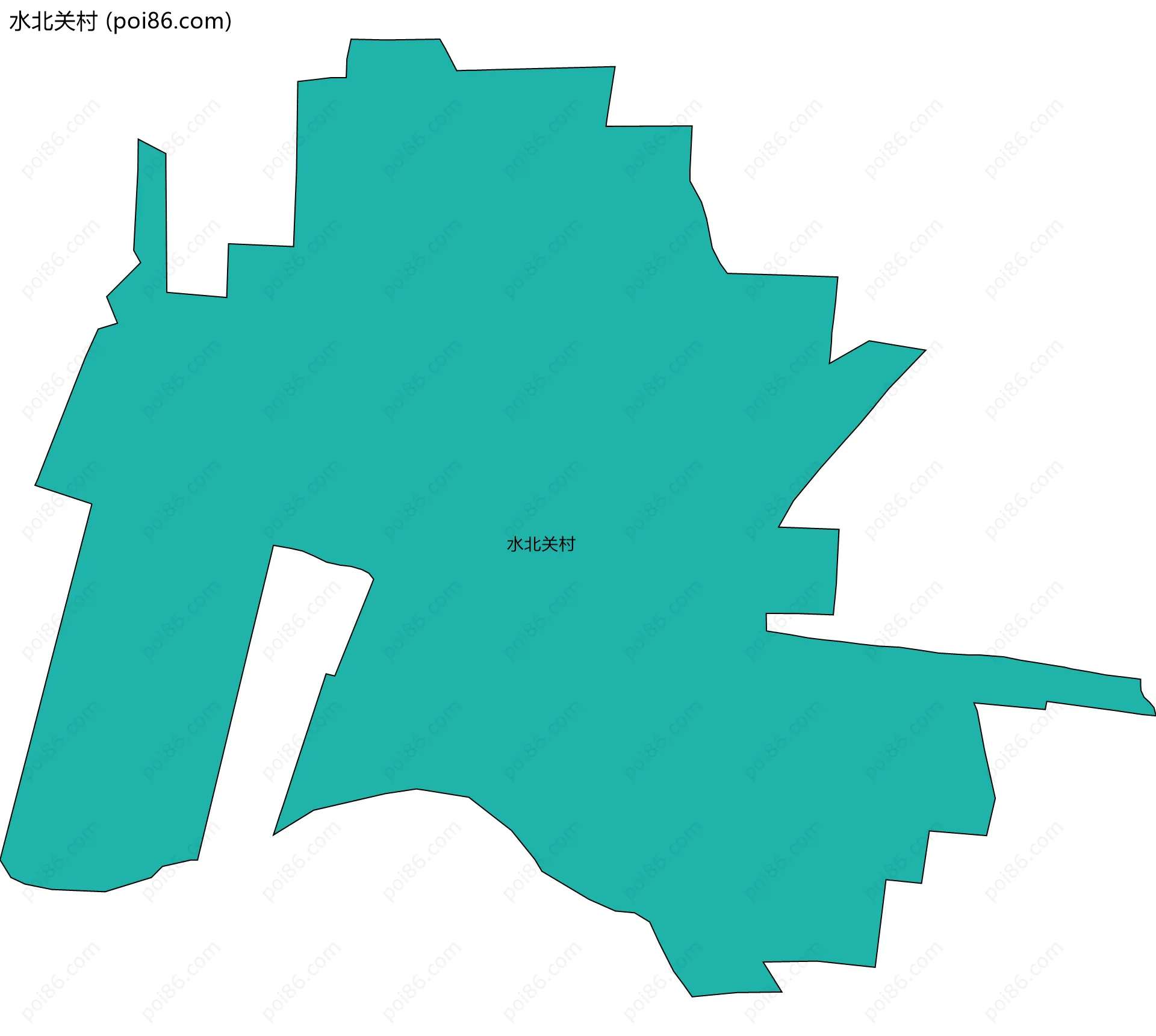 水北关村边界地图