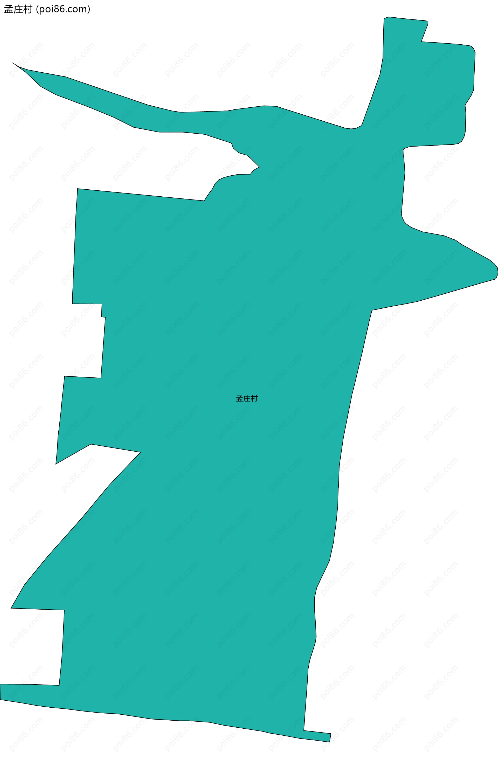 孟庄村边界地图