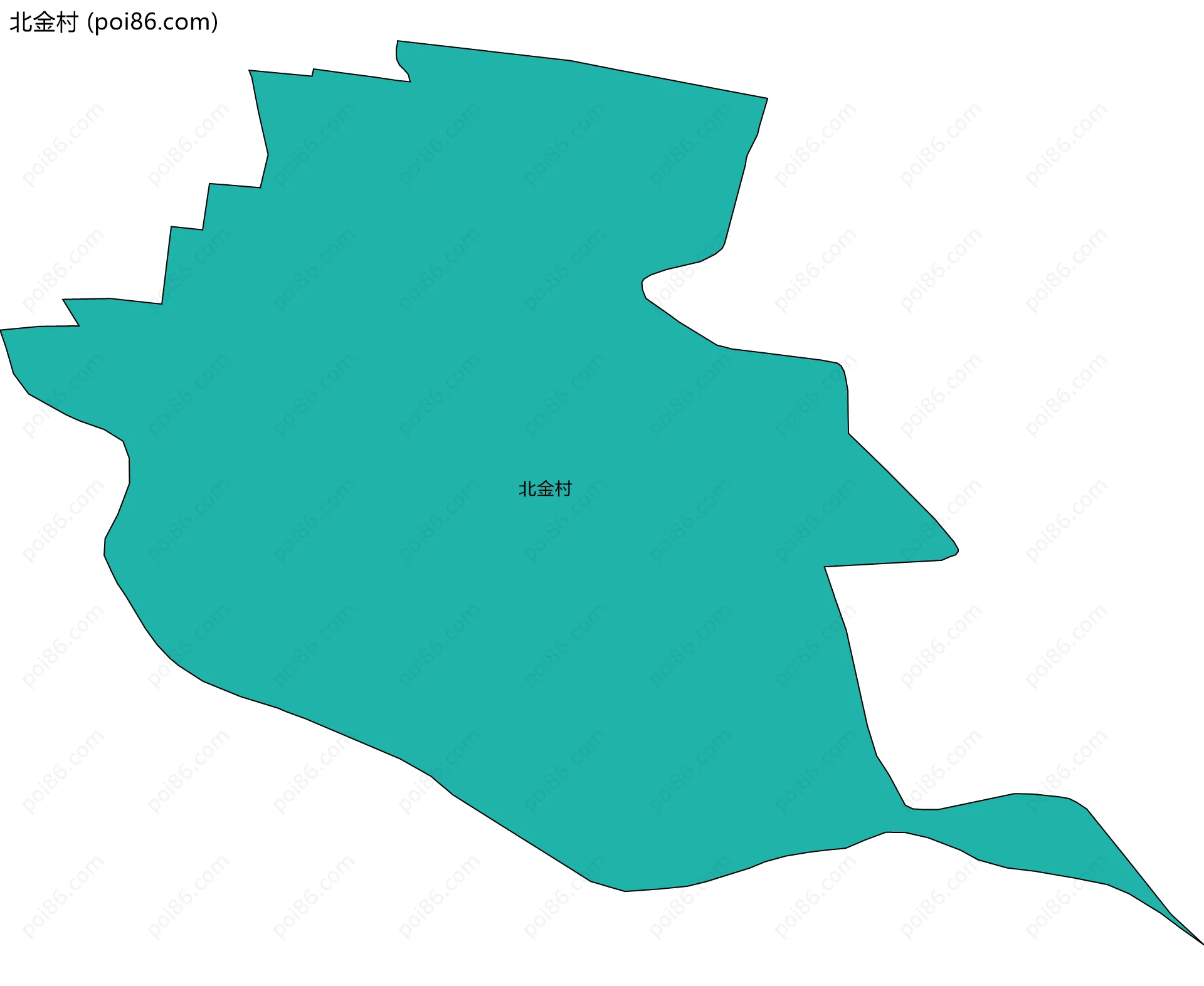 北金村边界地图
