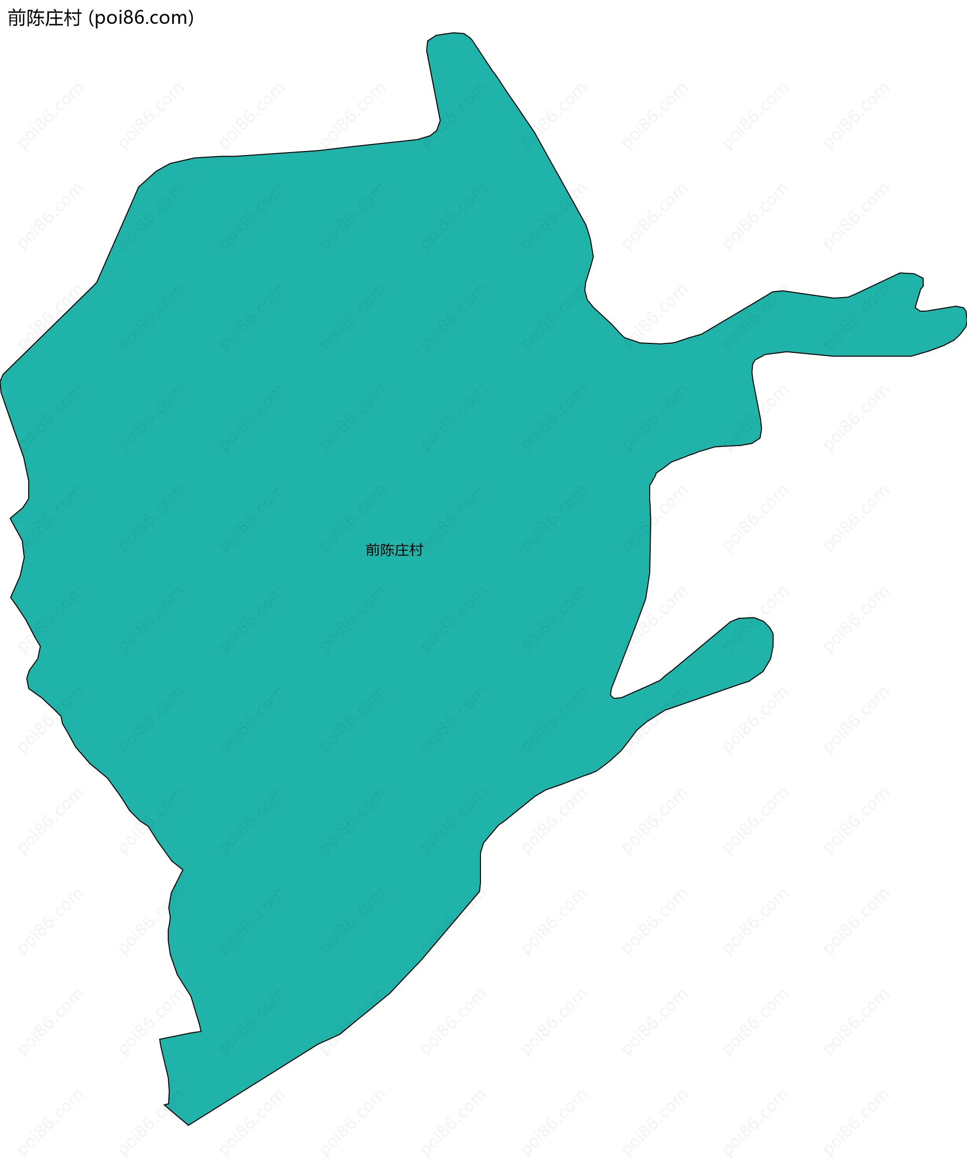 前陈庄村边界地图