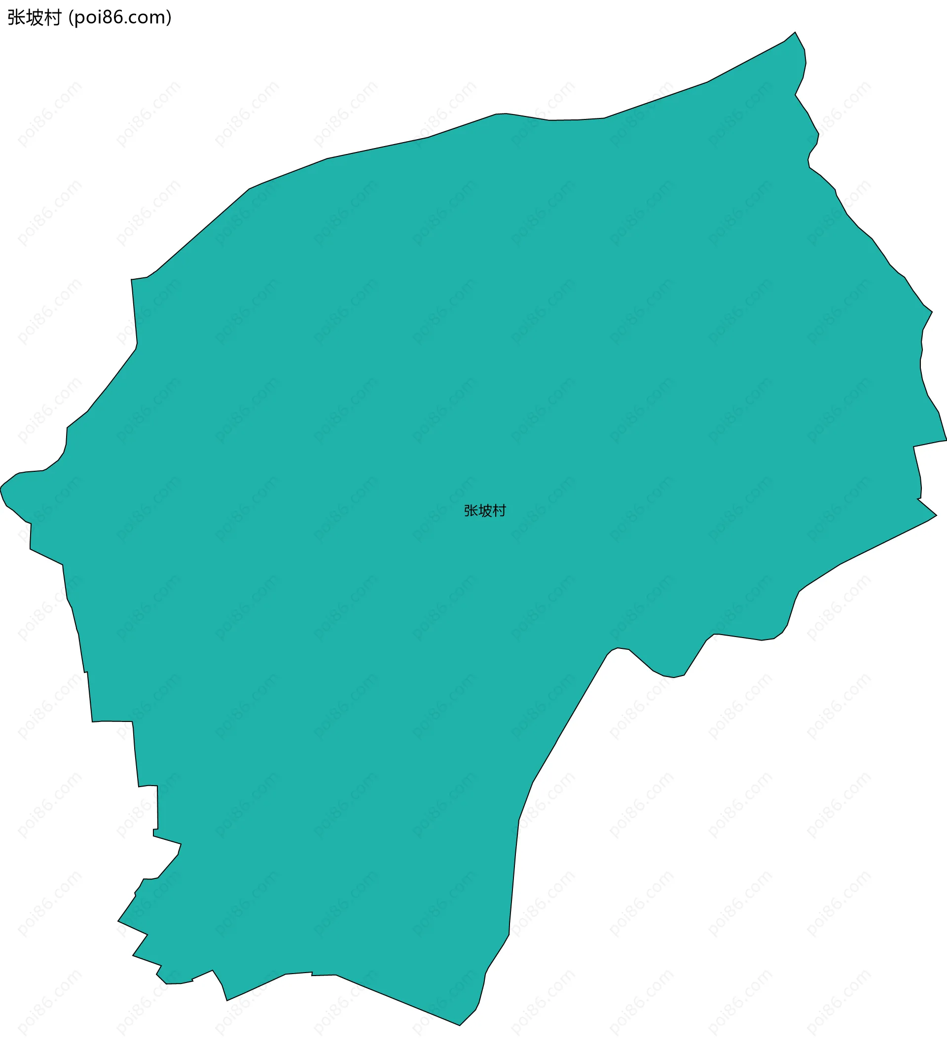 张坡村边界地图