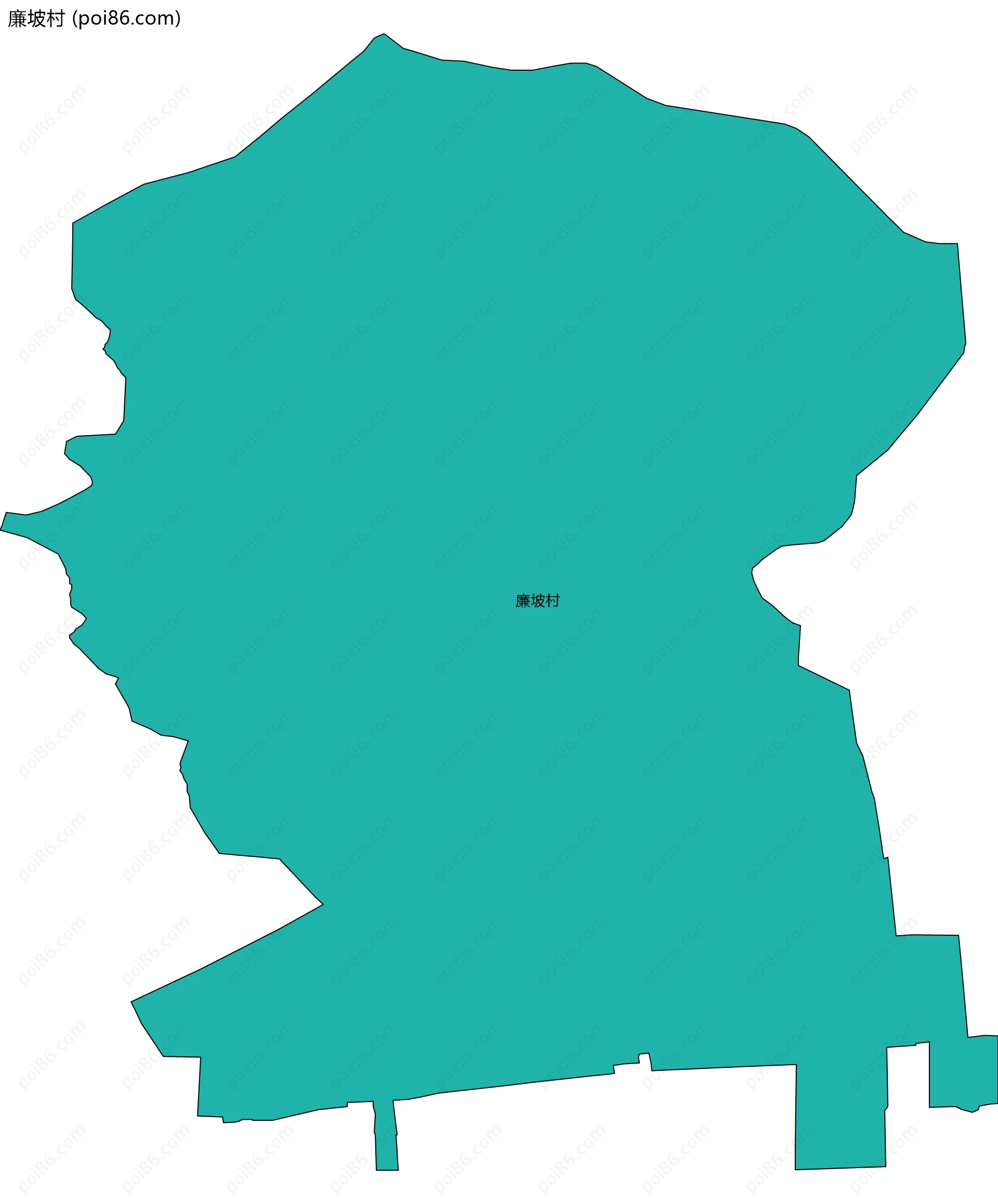 廉坡村边界地图