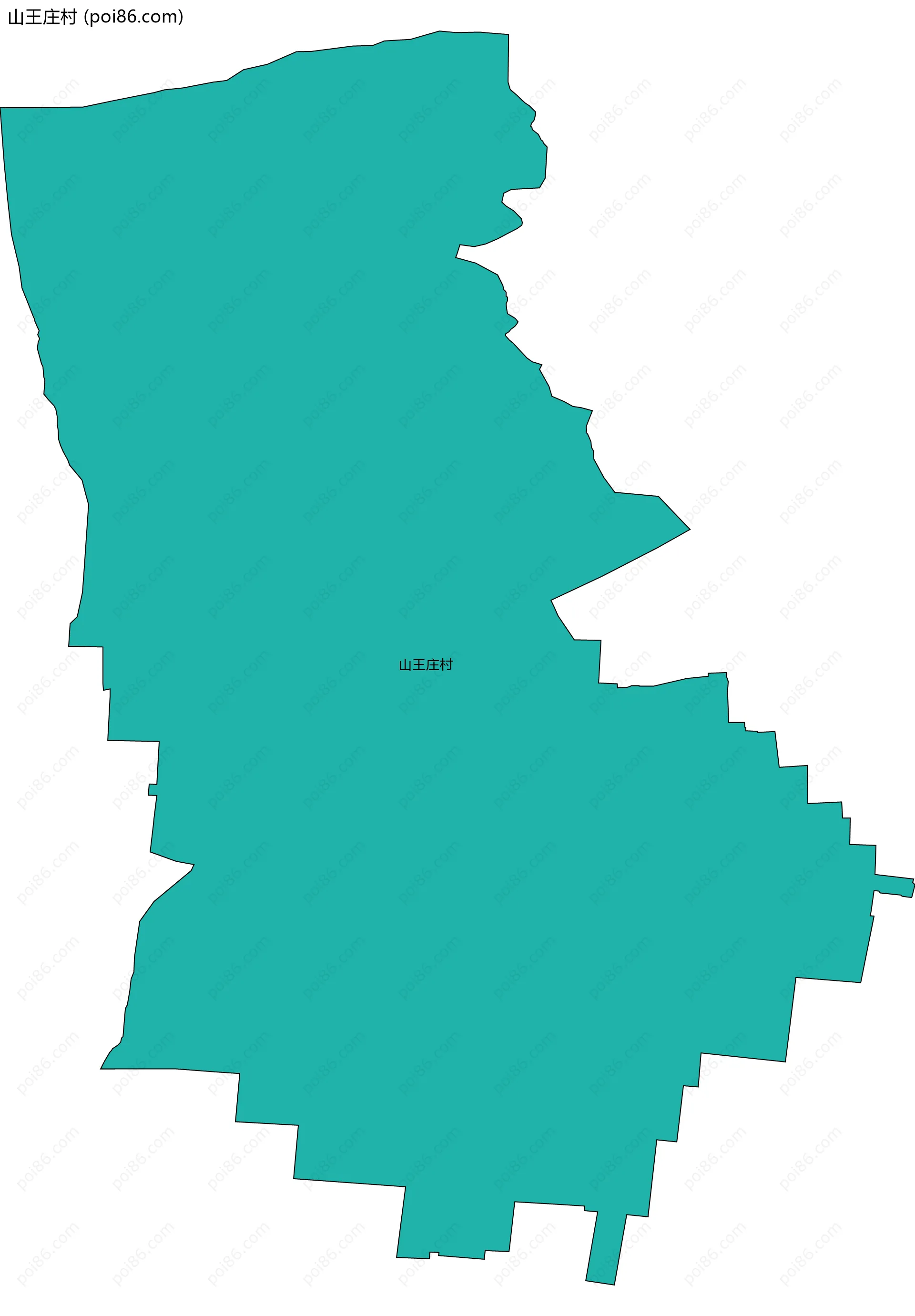 山王庄村边界地图