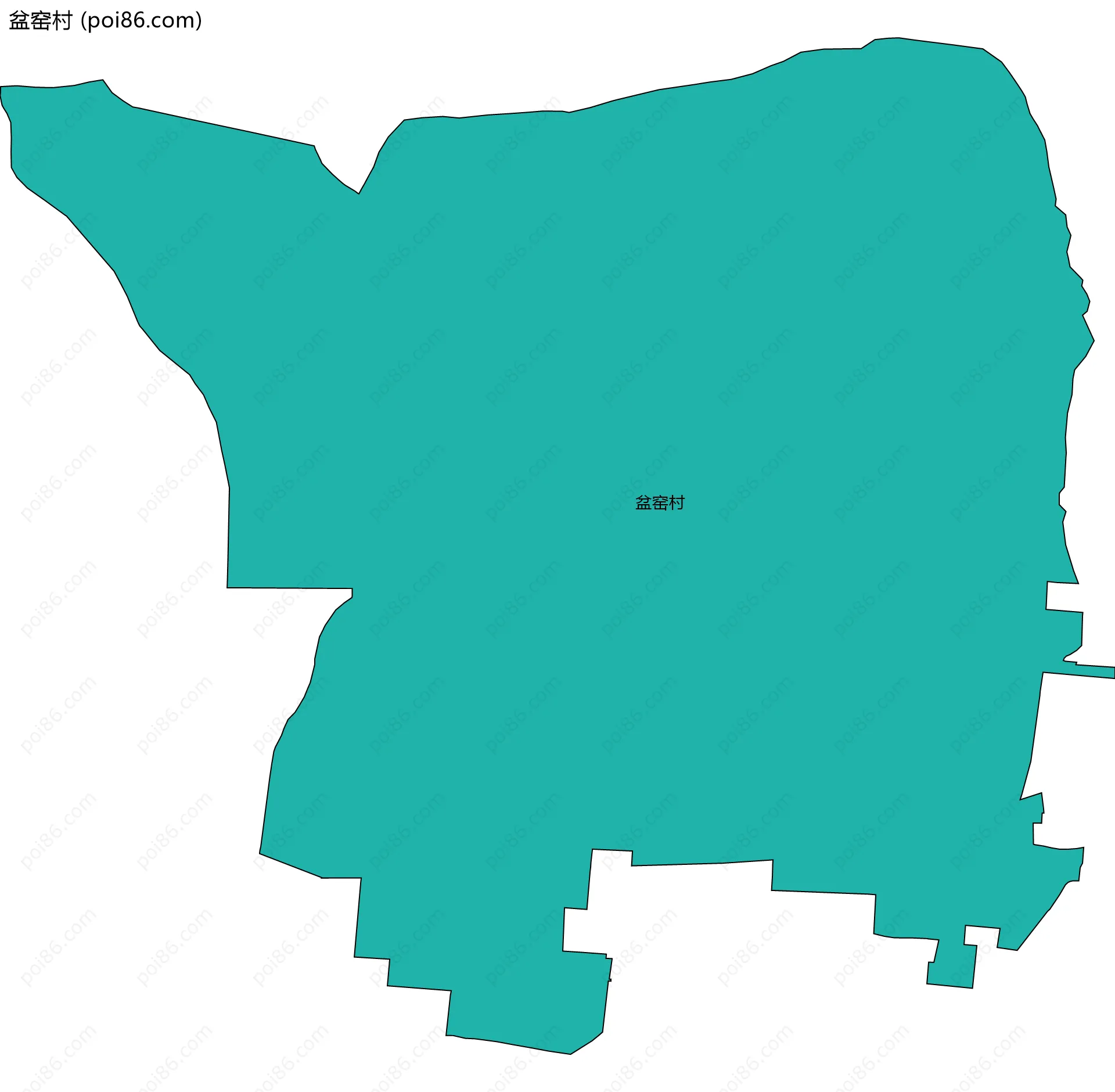 盆窑村边界地图