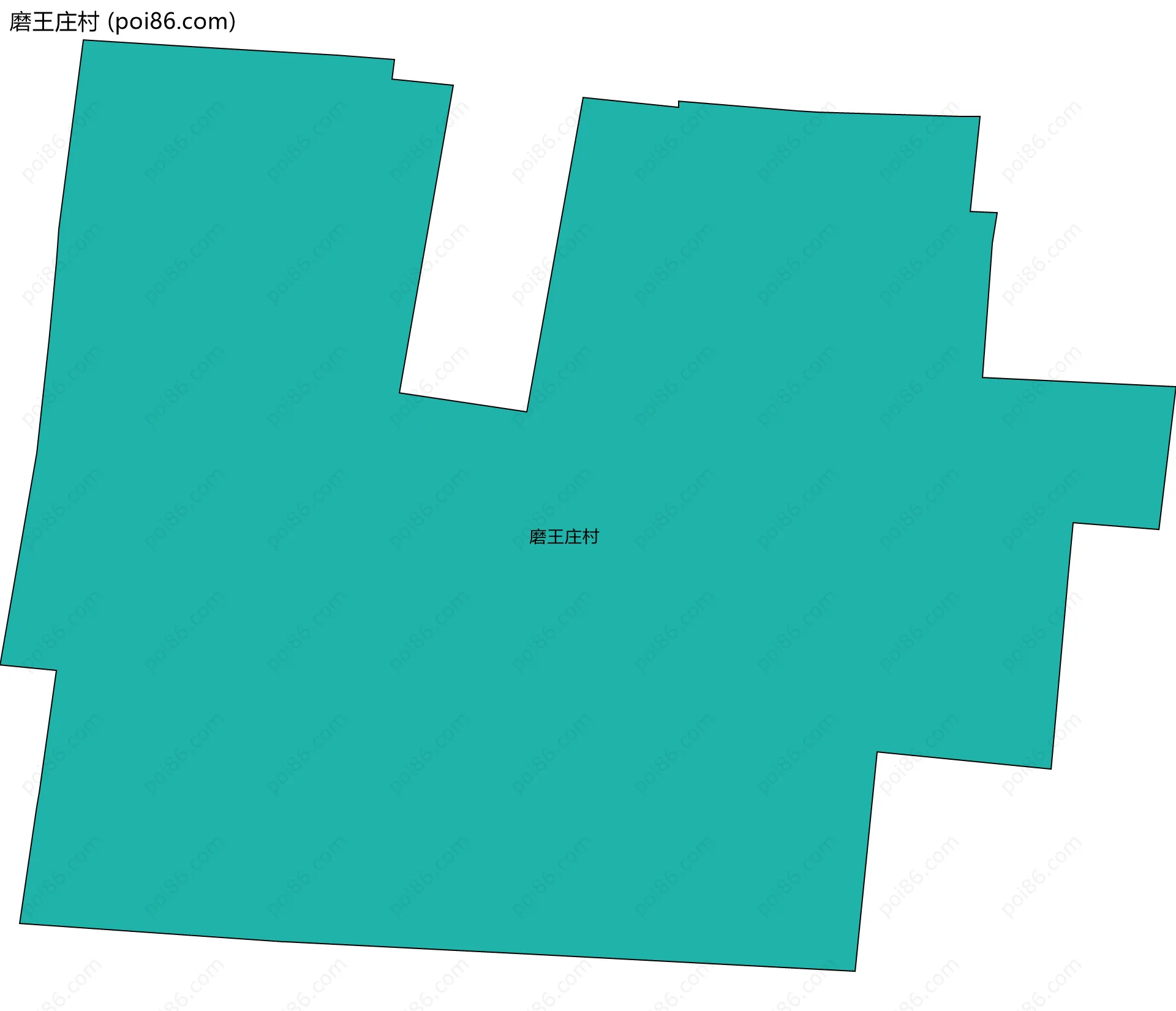 磨王庄村边界地图