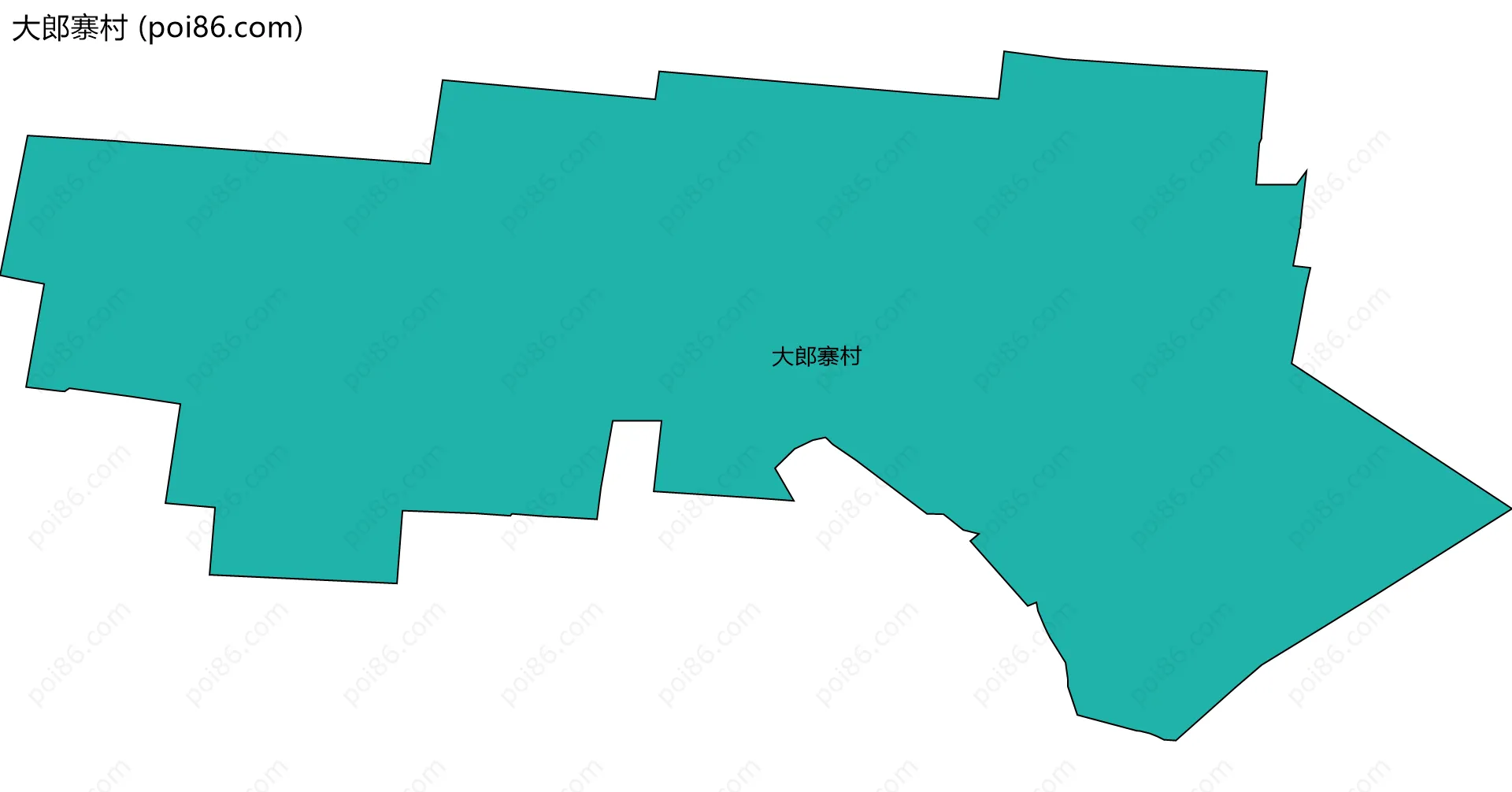 大郎寨村边界地图