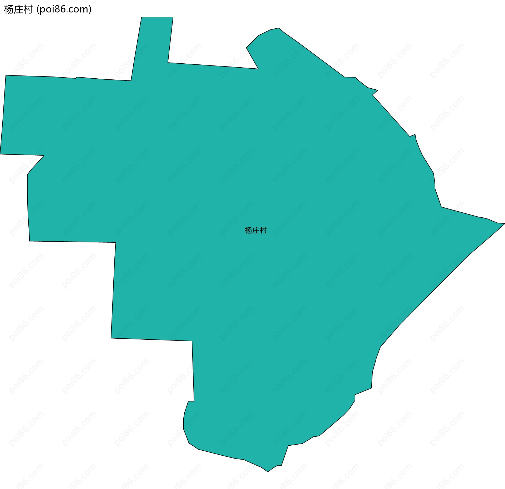 杨庄村边界地图