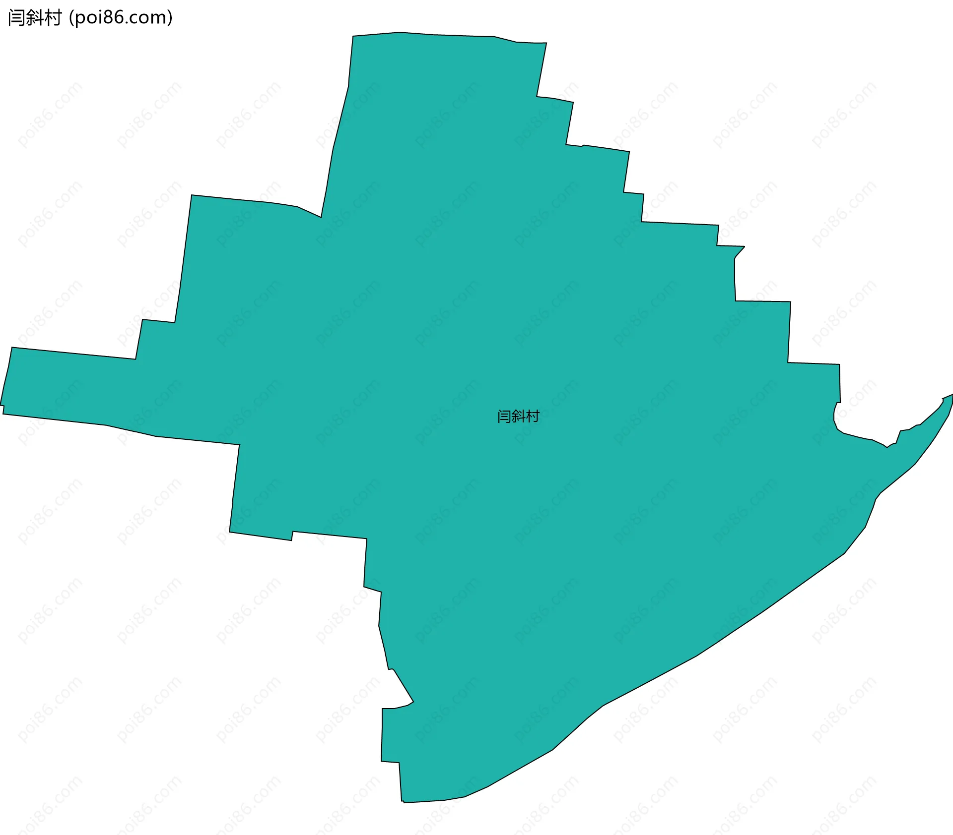 闫斜村边界地图