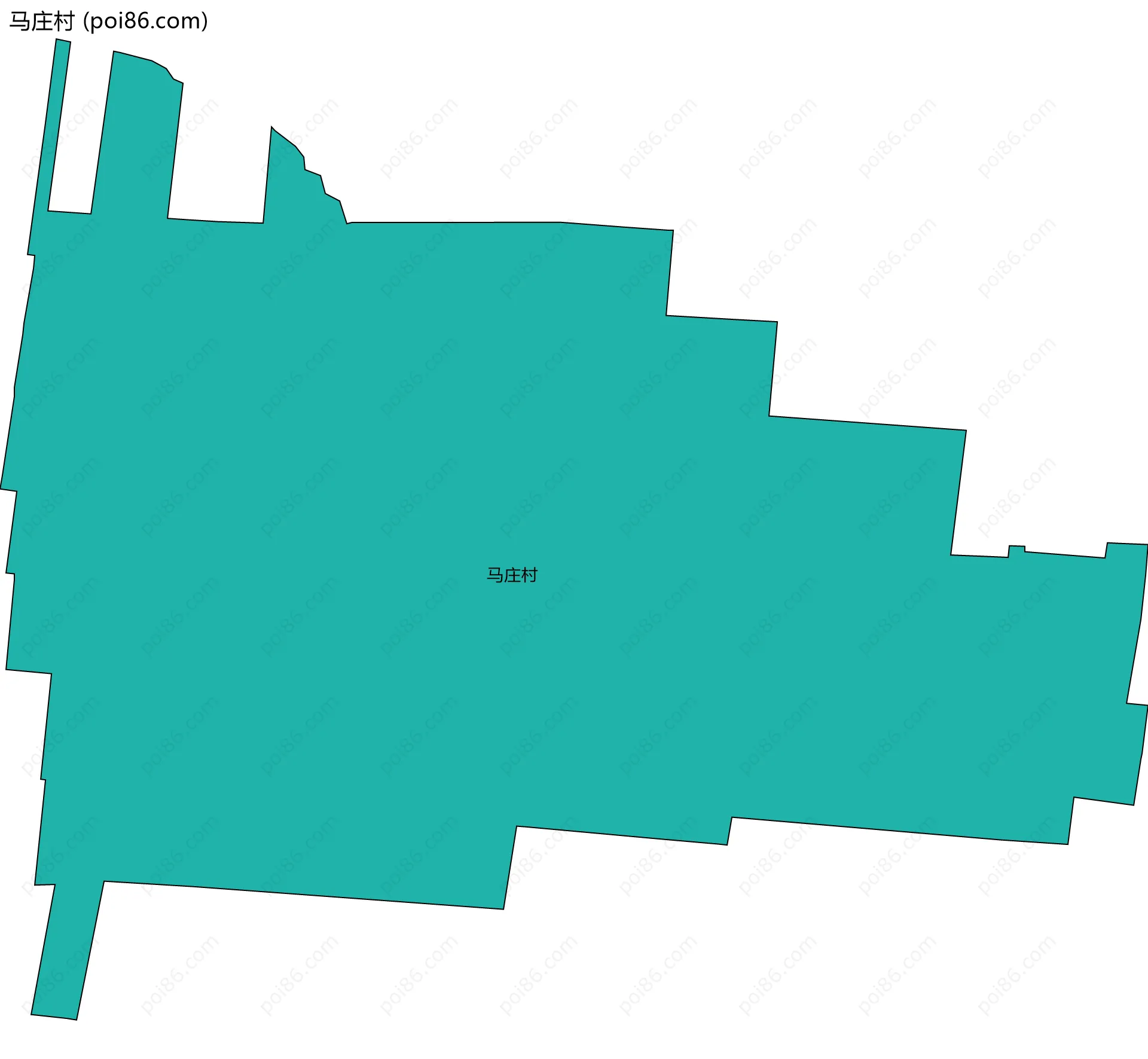 马庄村边界地图