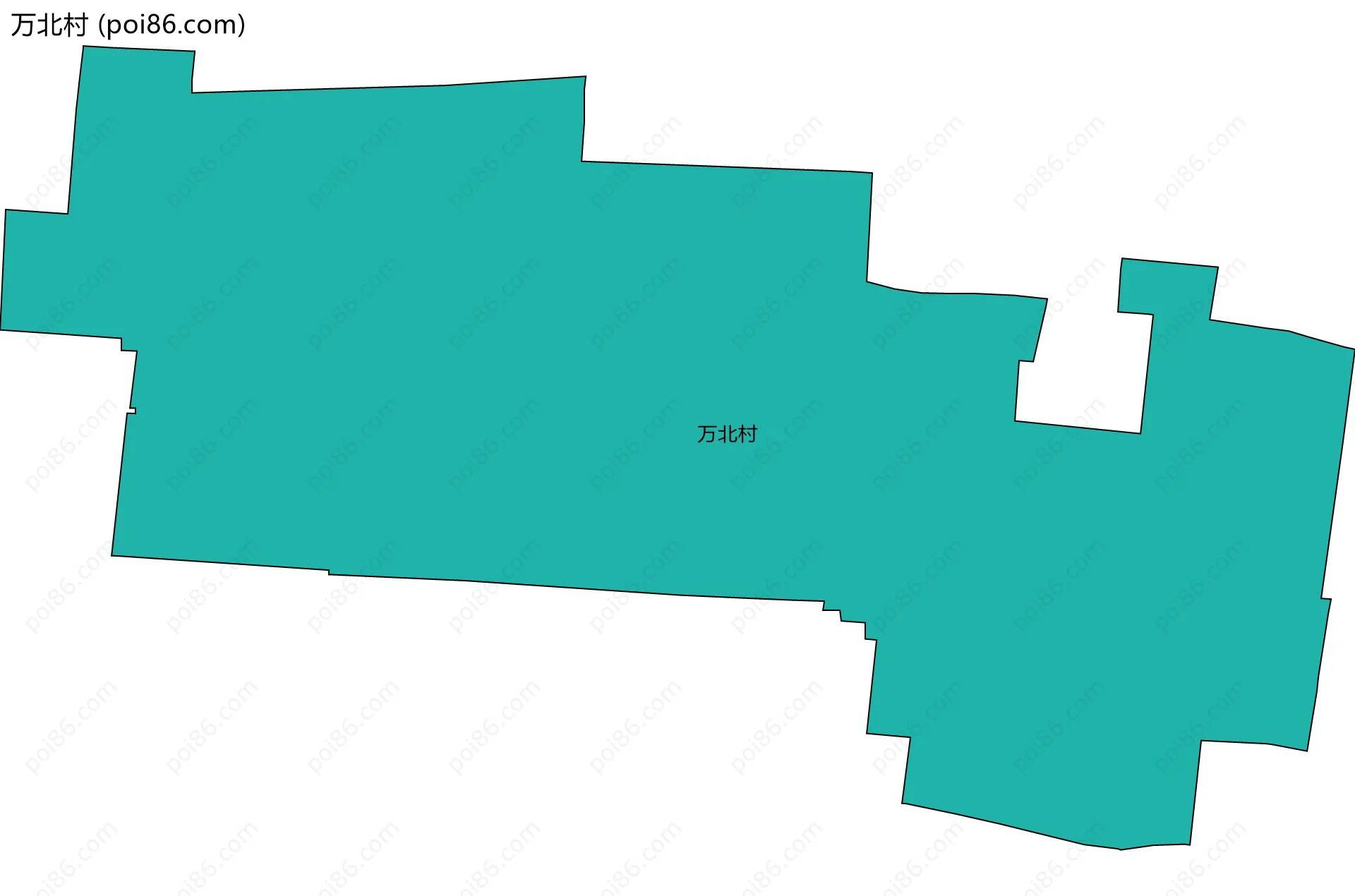 万北村边界地图