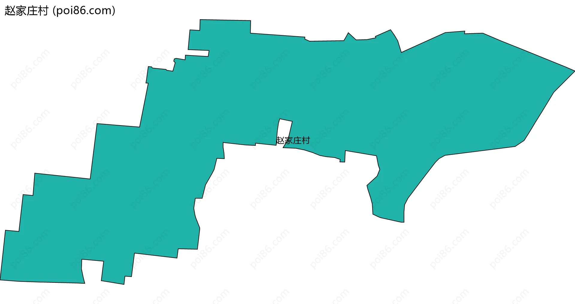 赵家庄村边界地图