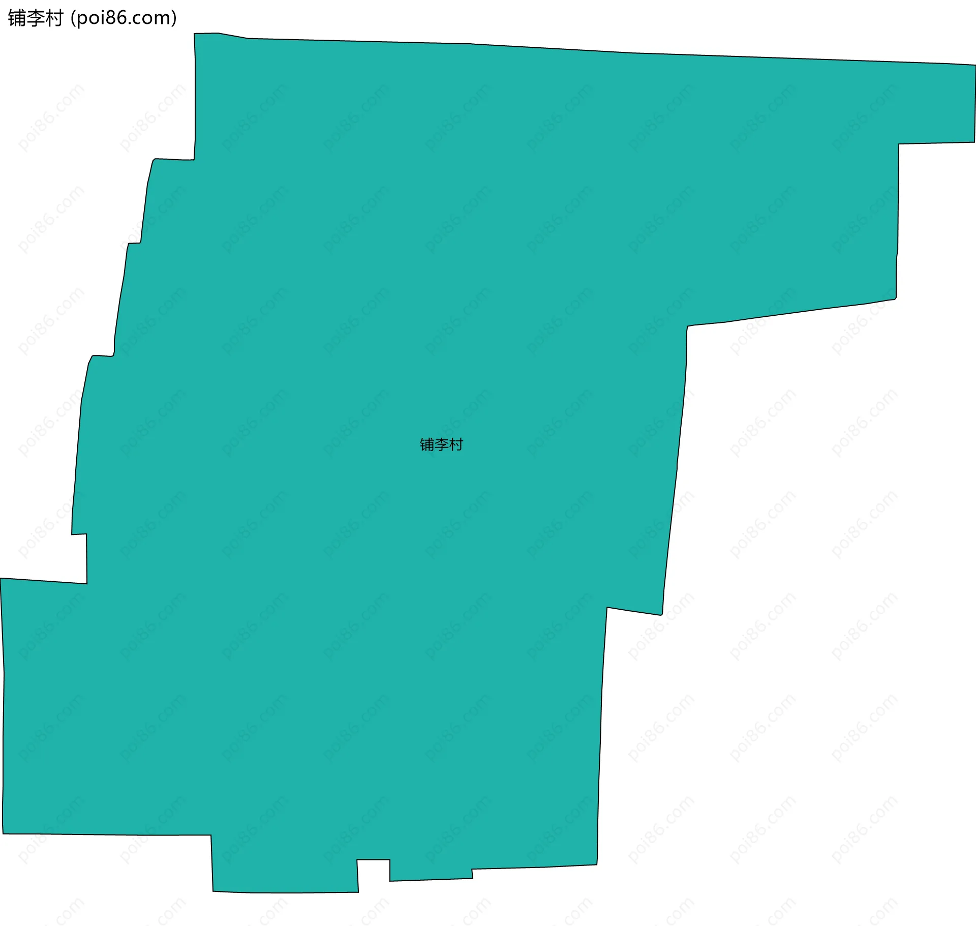 铺李村边界地图