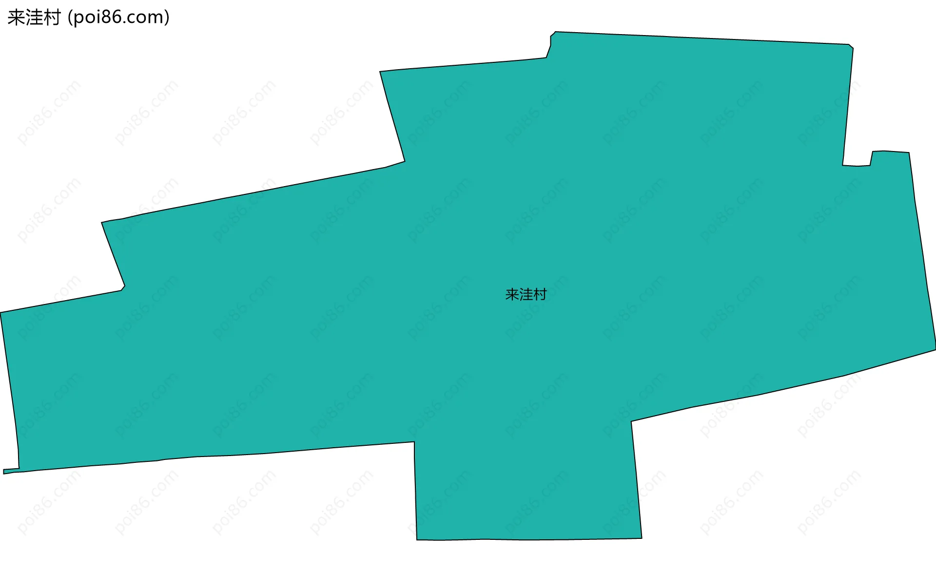 来洼村边界地图