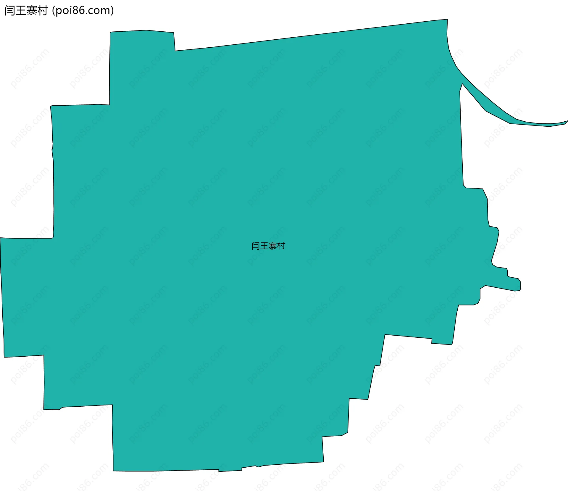 闫王寨村边界地图