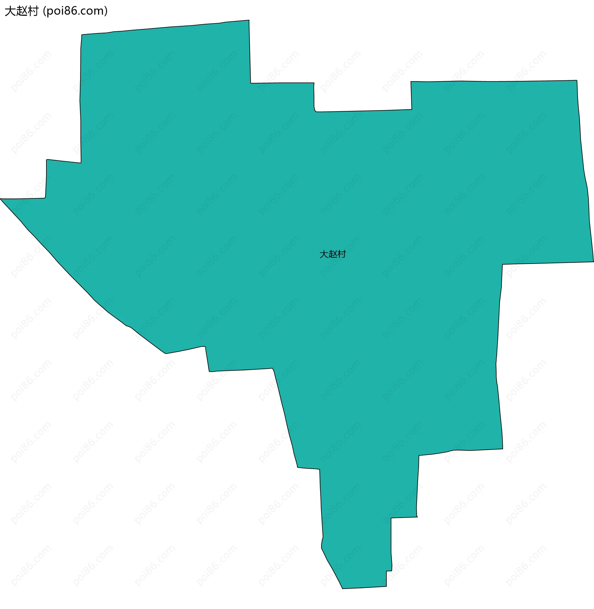 大赵村边界地图