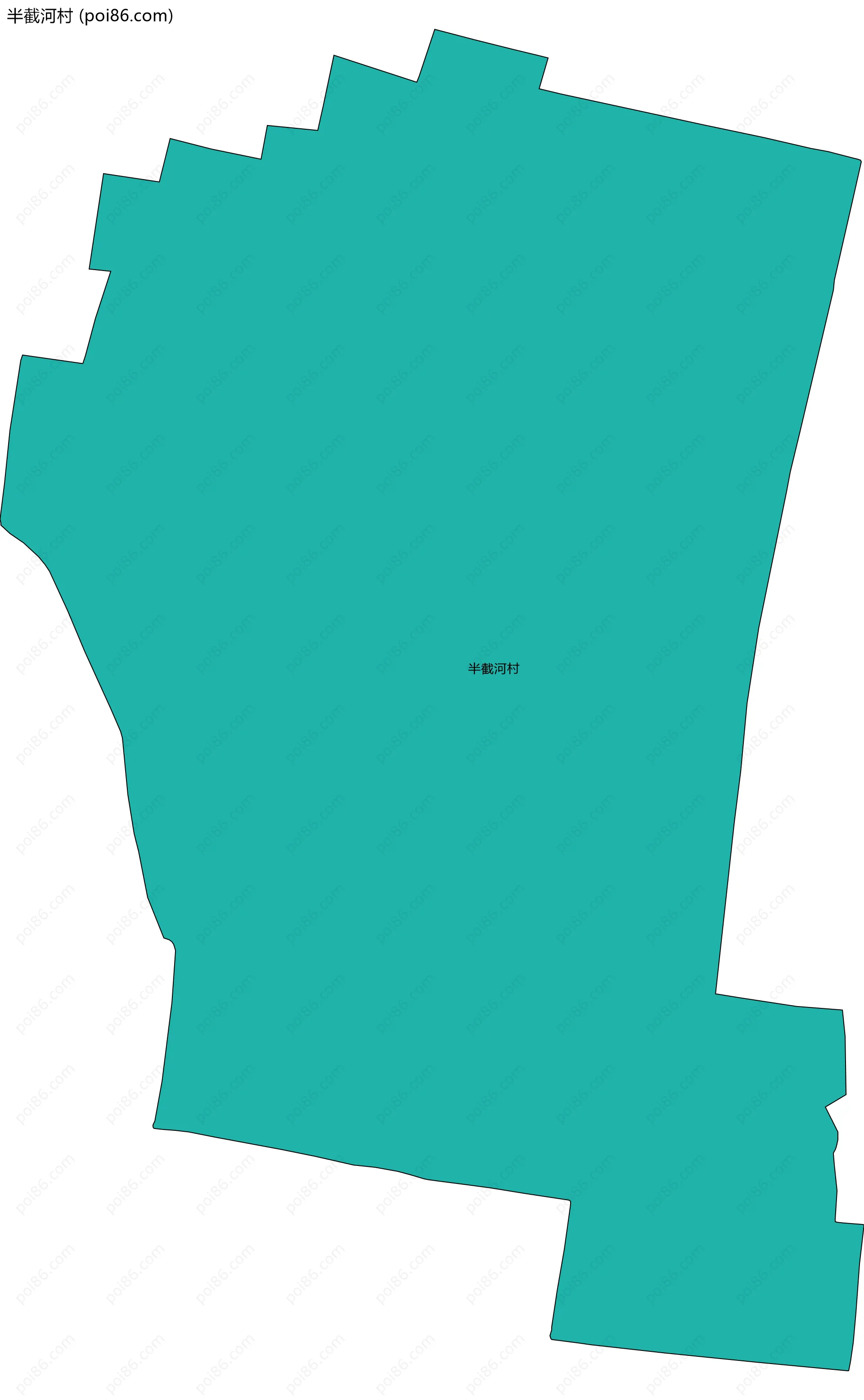 半截河村边界地图