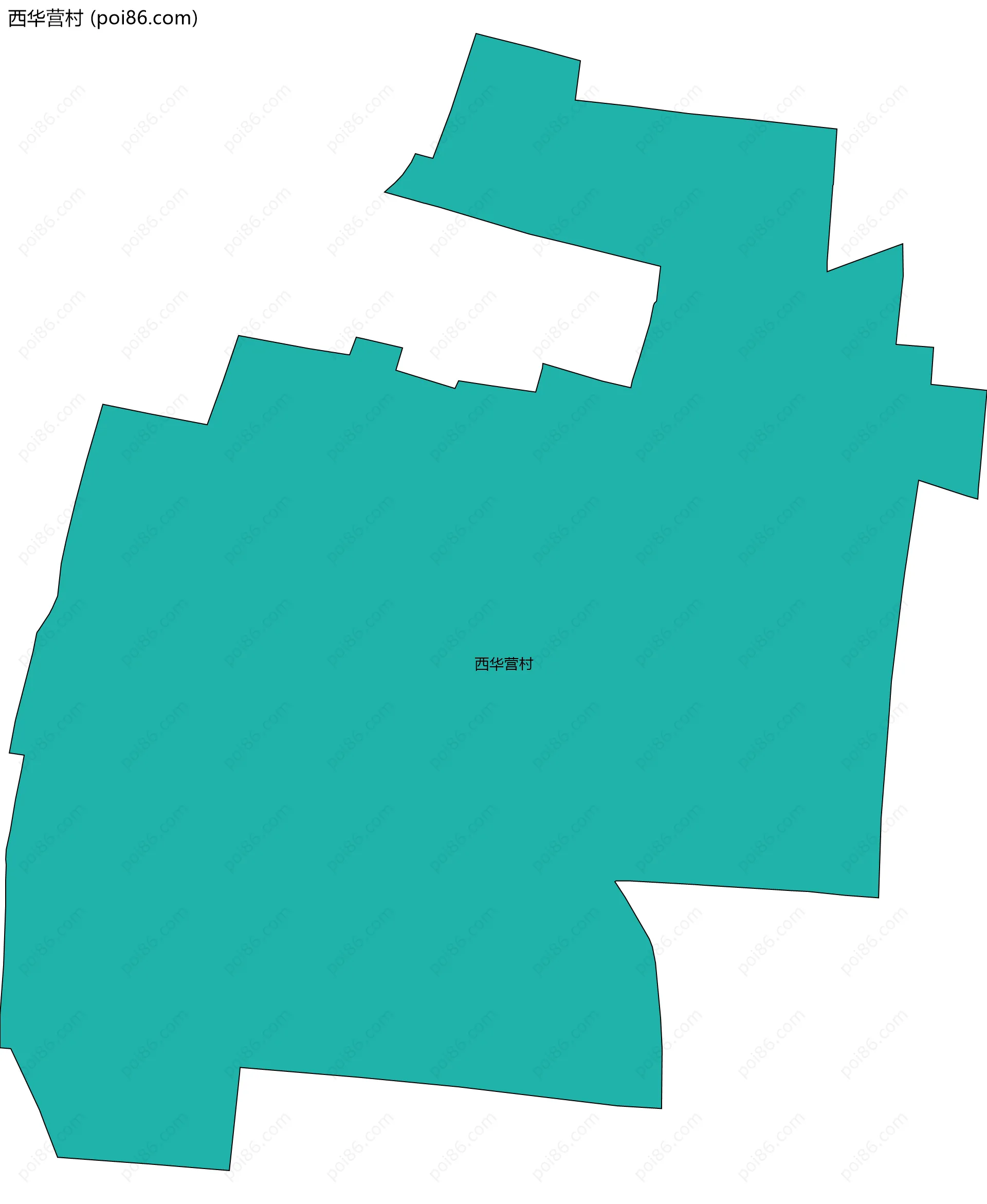 西华营村边界地图