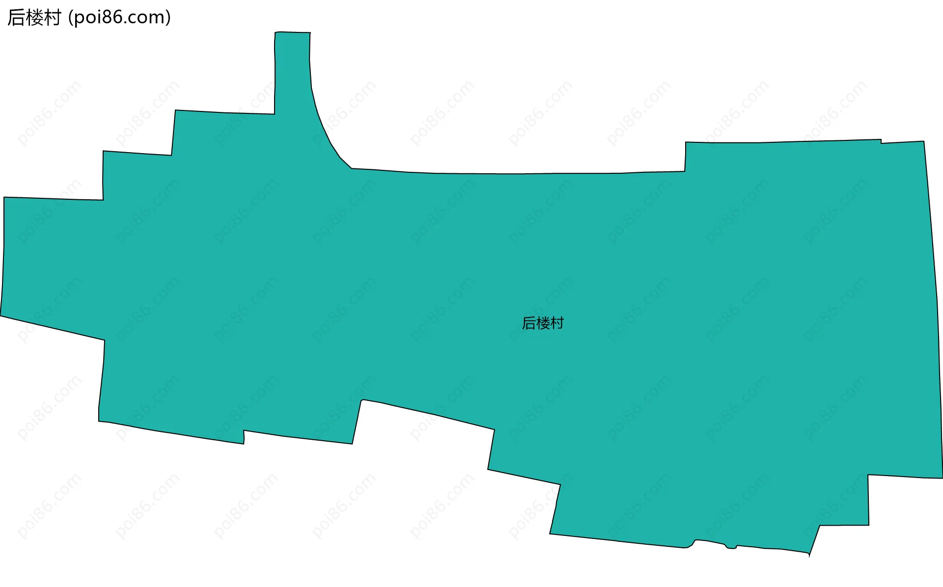 后楼村边界地图