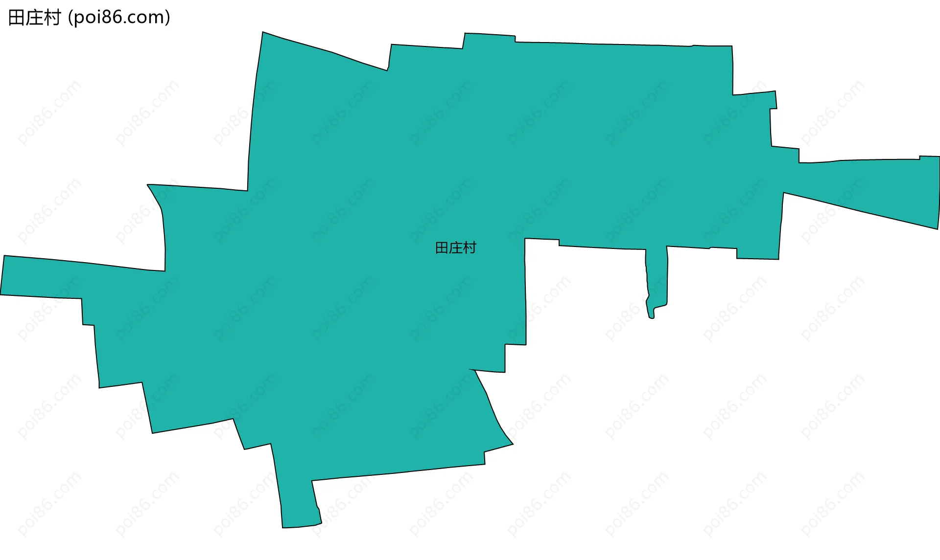 田庄村边界地图