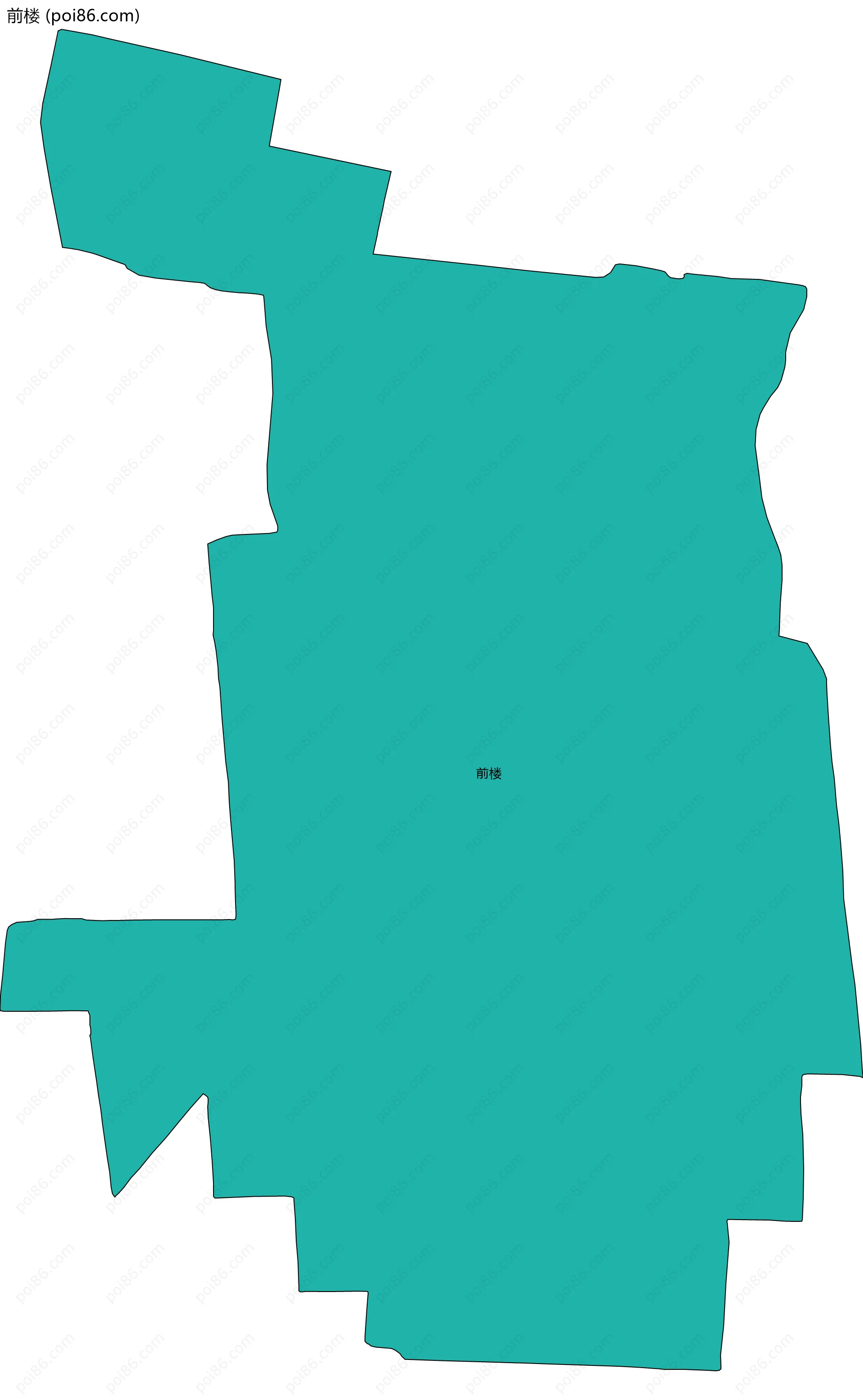 前楼边界地图
