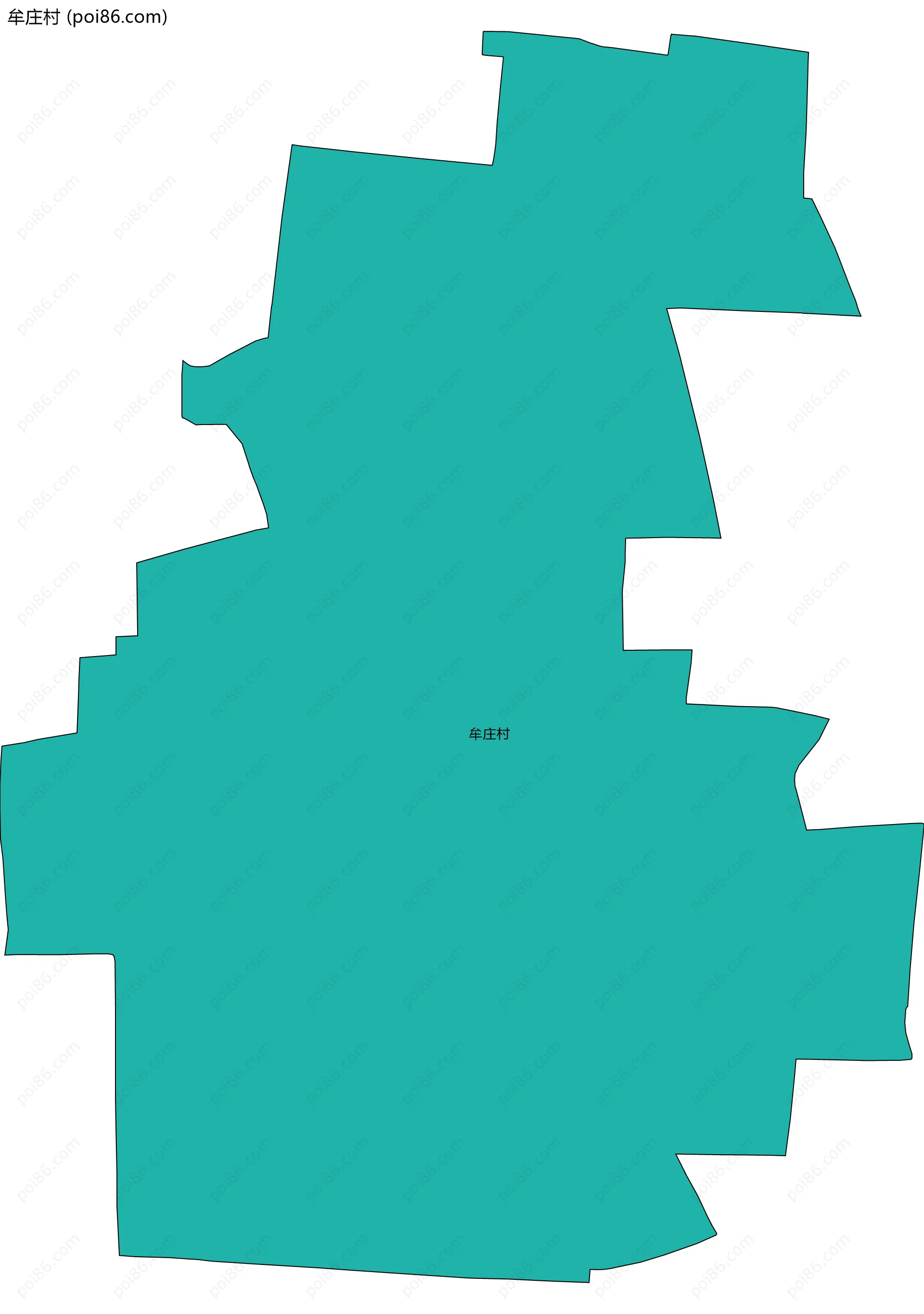 牟庄村边界地图