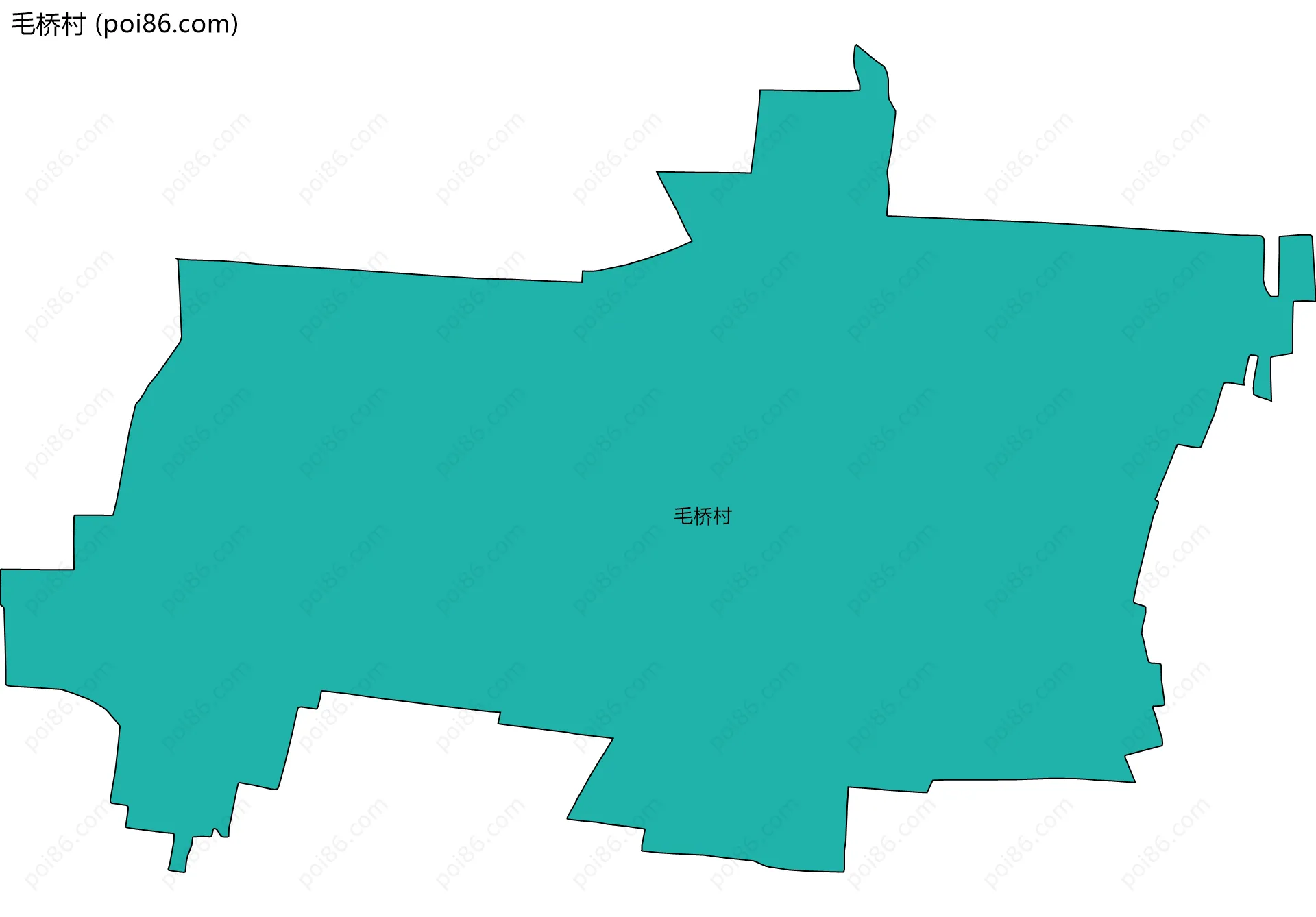 毛桥村边界地图