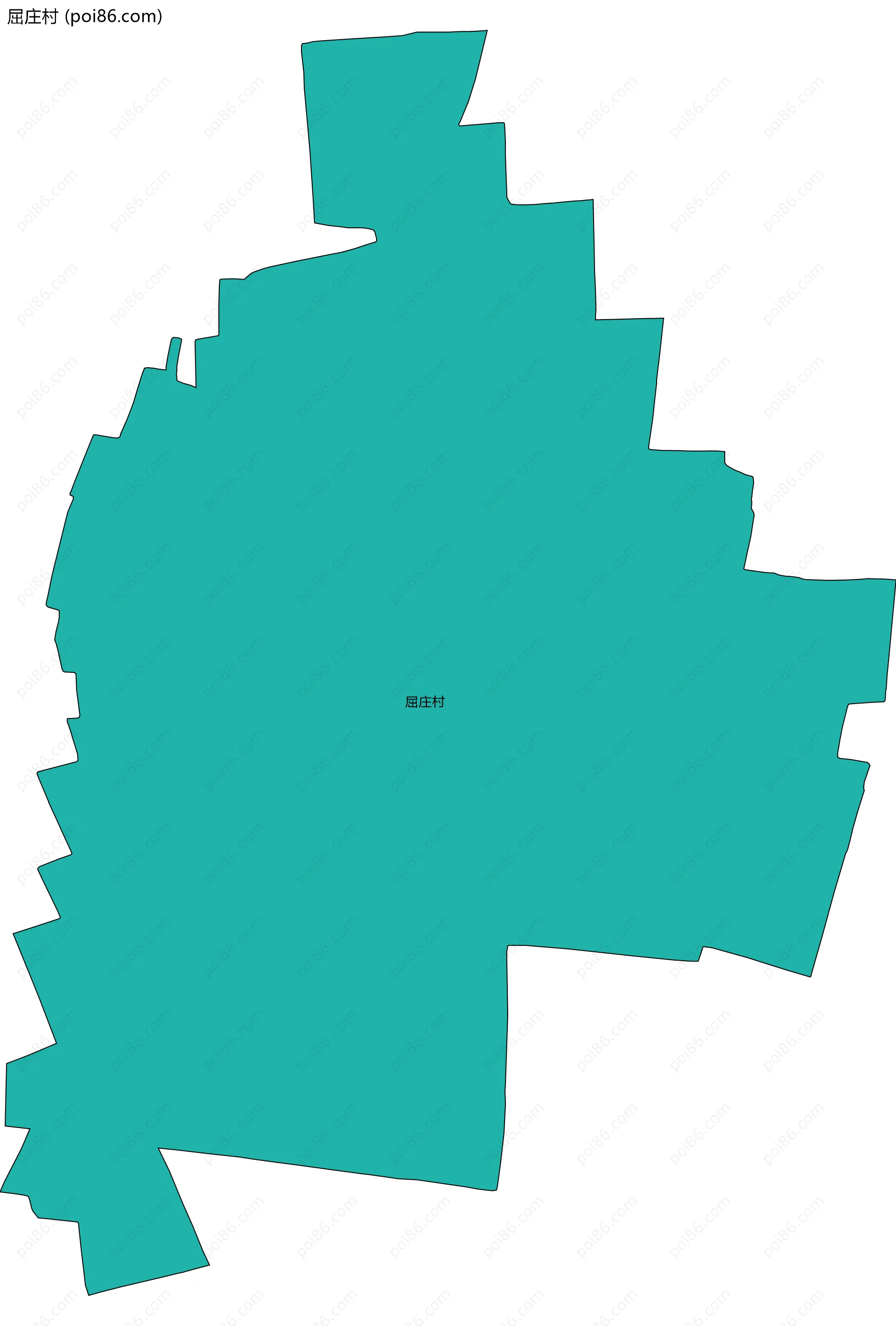 屈庄村边界地图