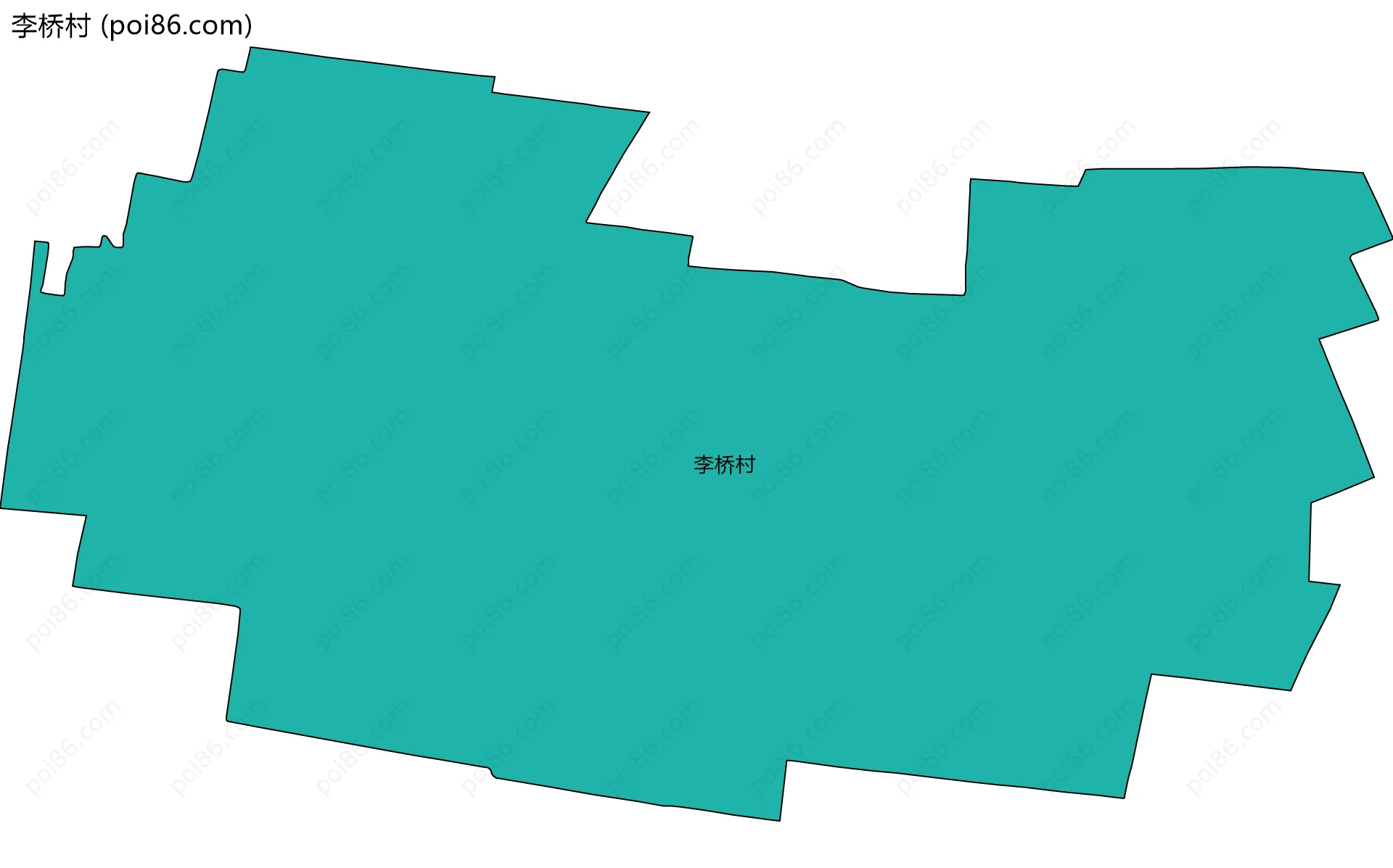 李桥村边界地图
