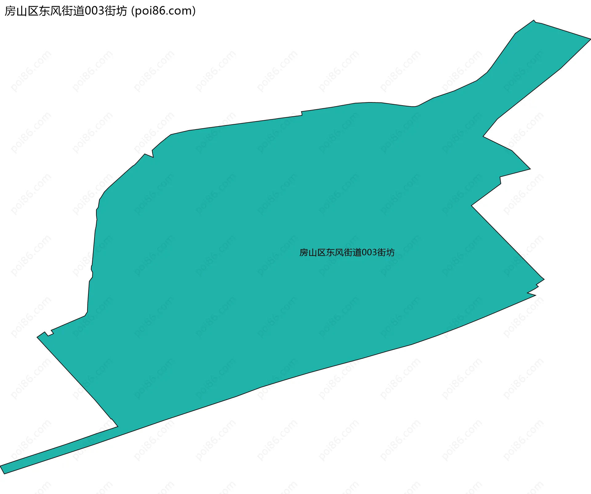 房山区东风街道003街坊边界地图
