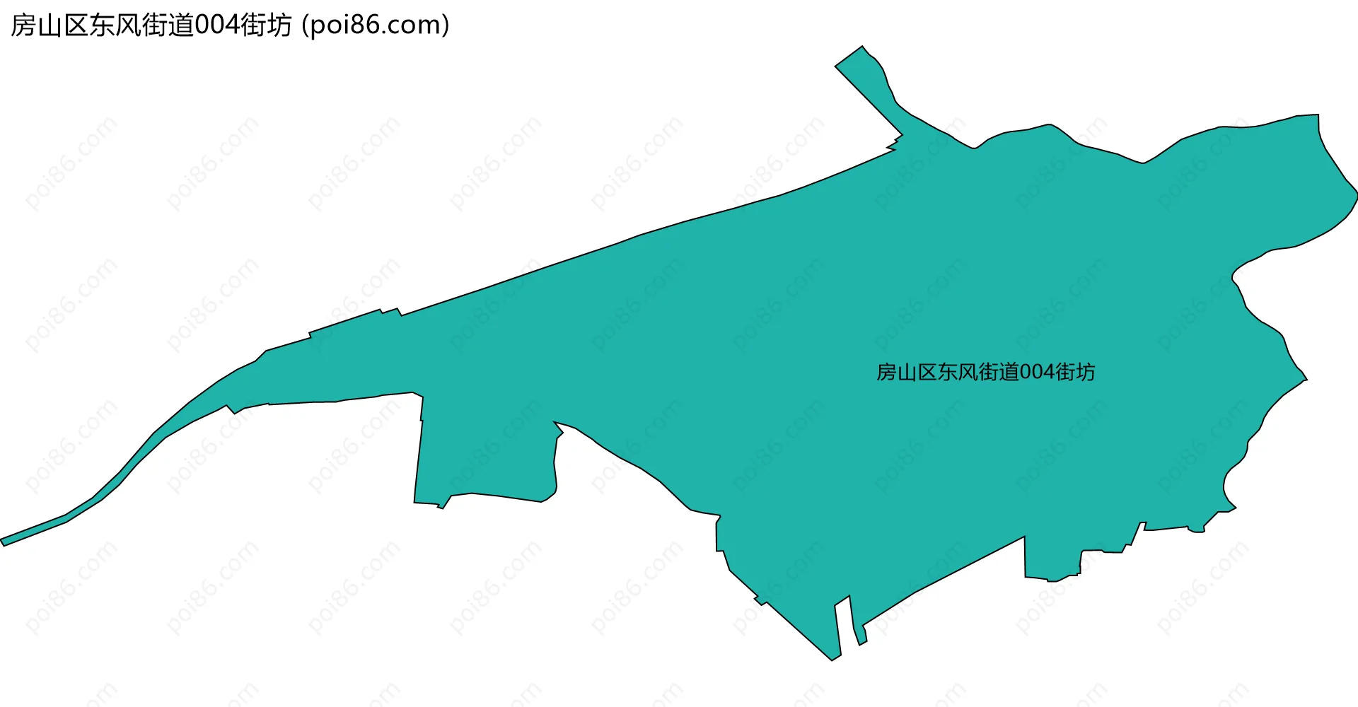 房山区东风街道004街坊边界地图