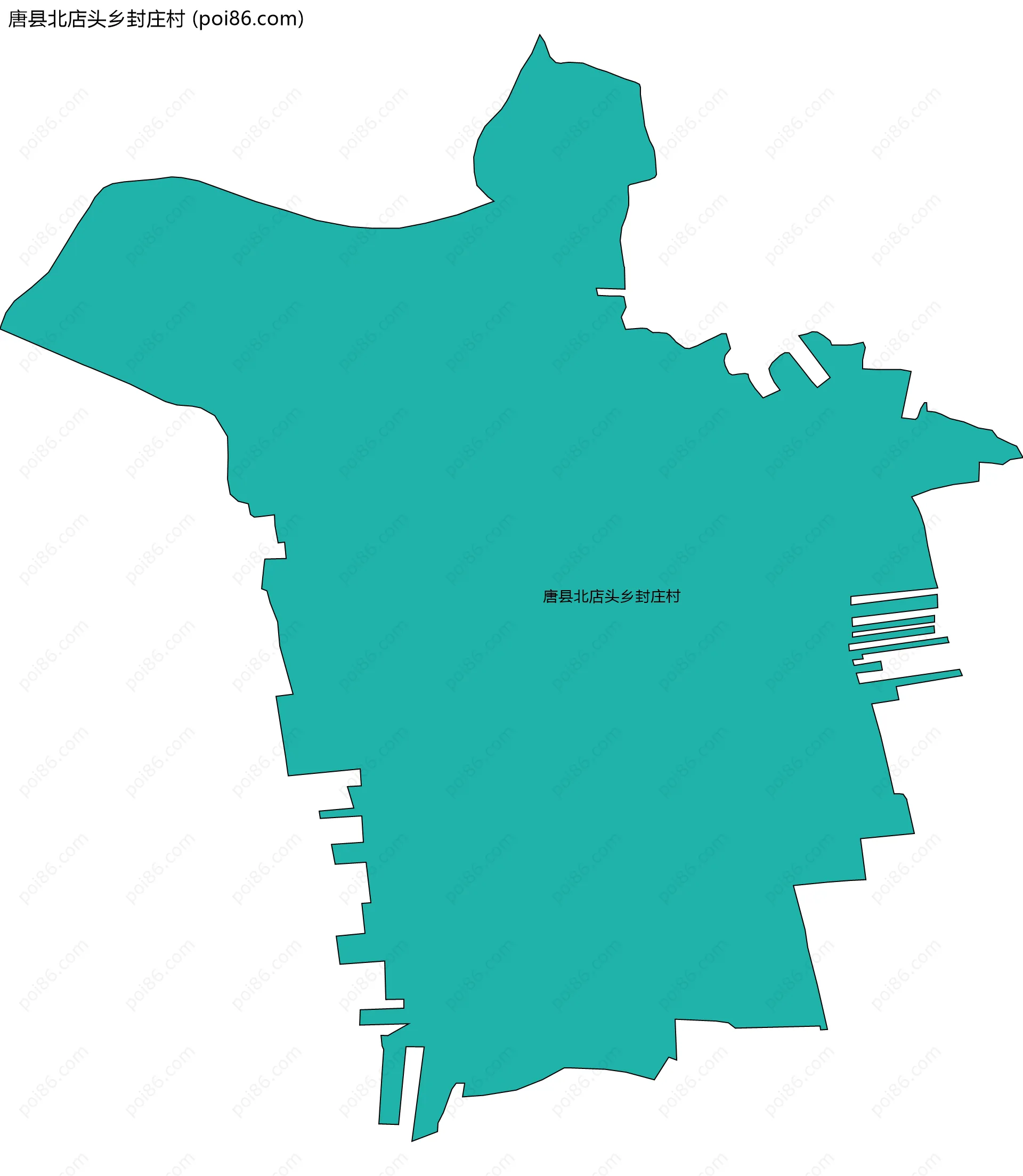 唐县北店头乡封庄村边界地图