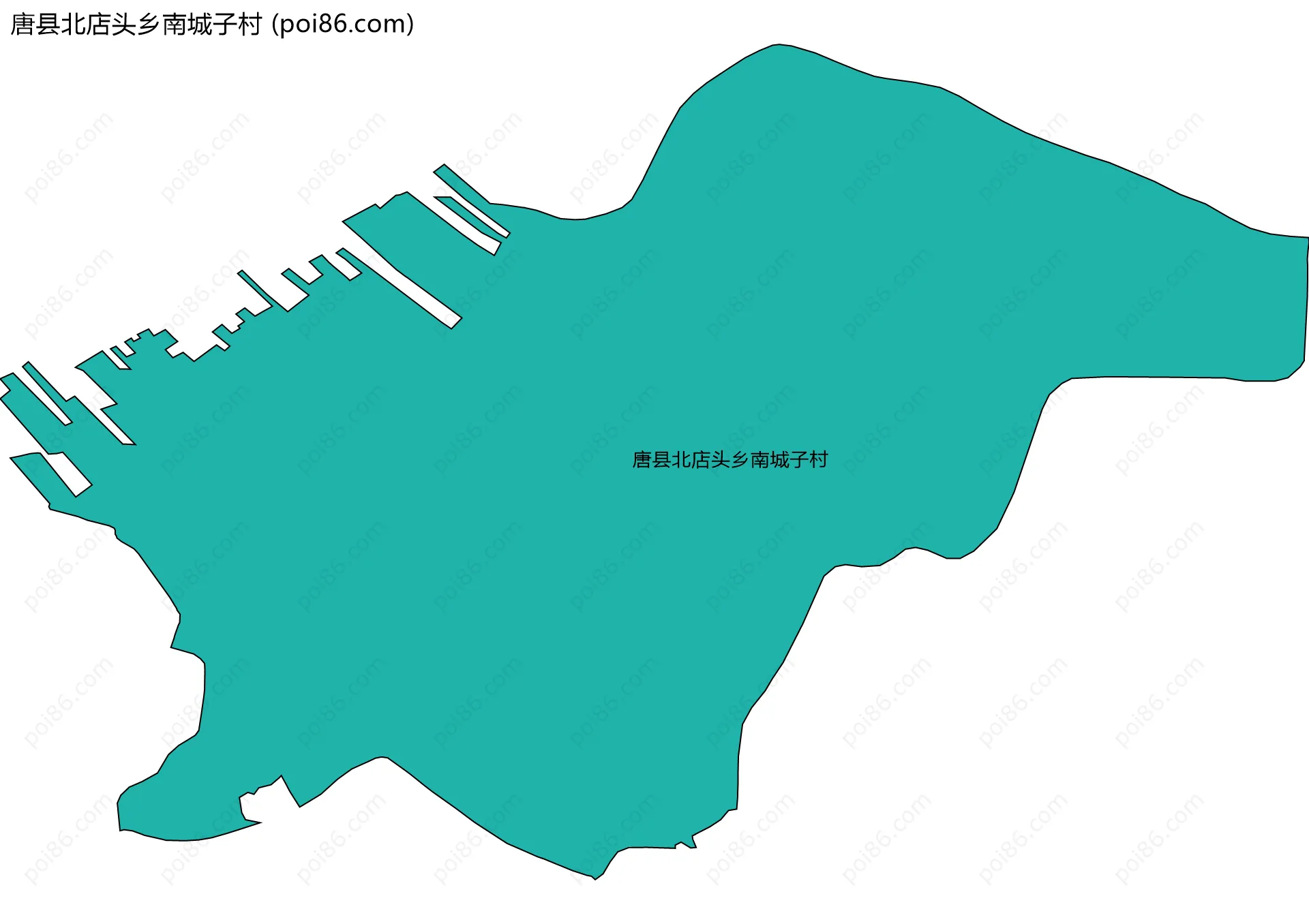 唐县北店头乡南城子村边界地图