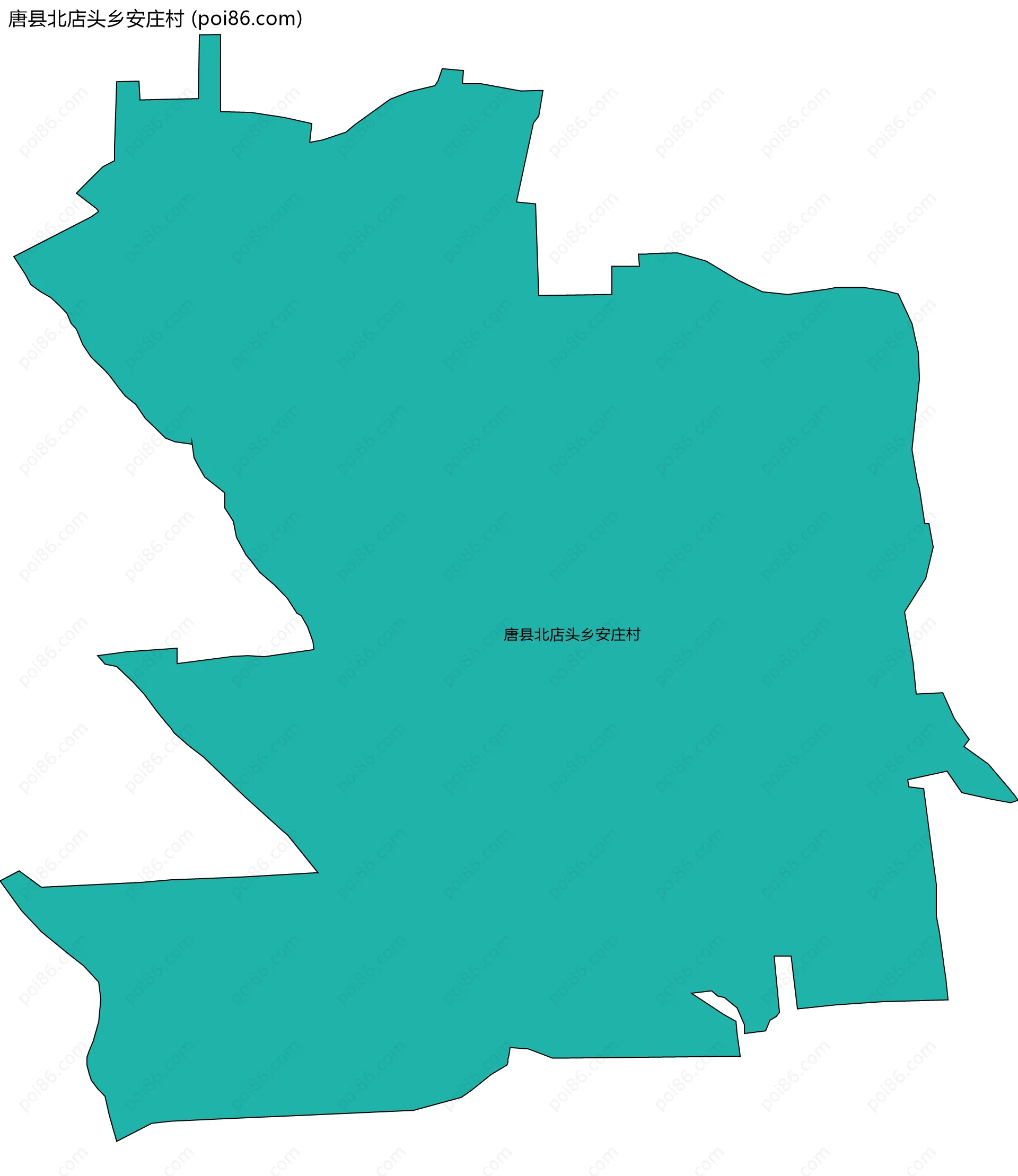 唐县北店头乡安庄村边界地图