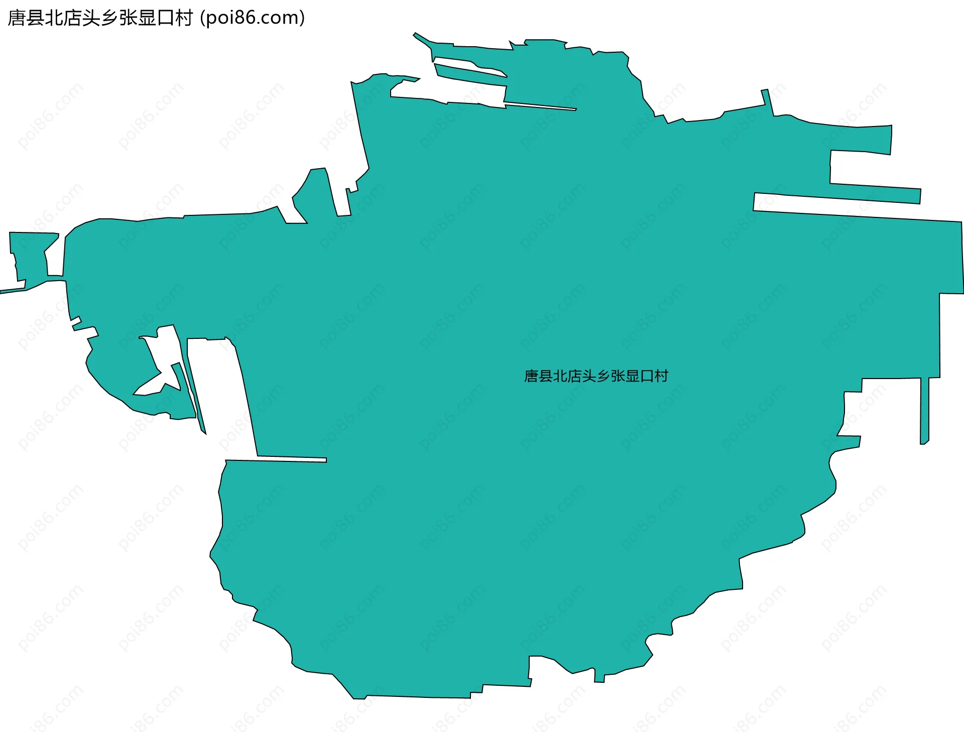 唐县北店头乡张显口村边界地图