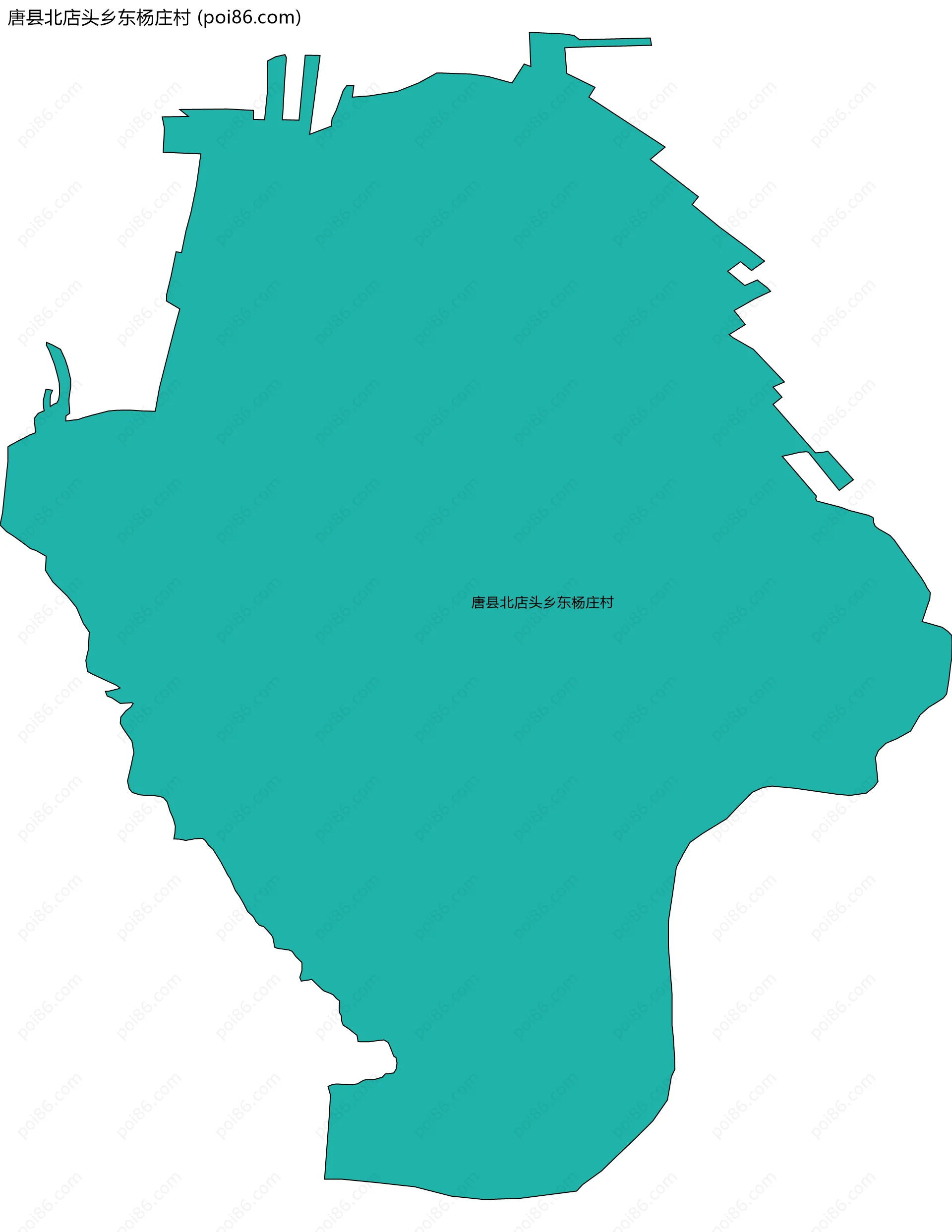 唐县北店头乡东杨庄村边界地图