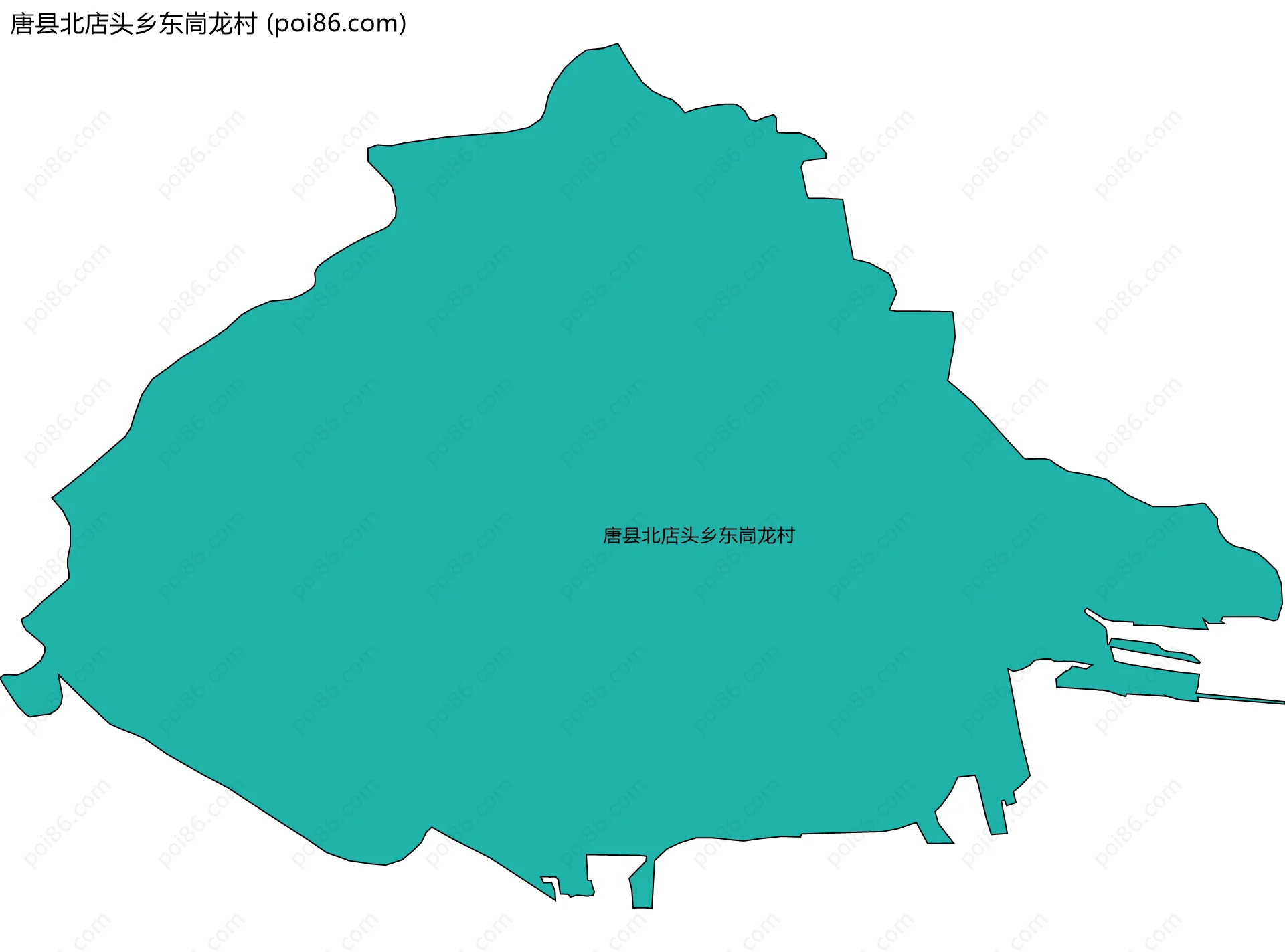 唐县北店头乡东峝龙村边界地图