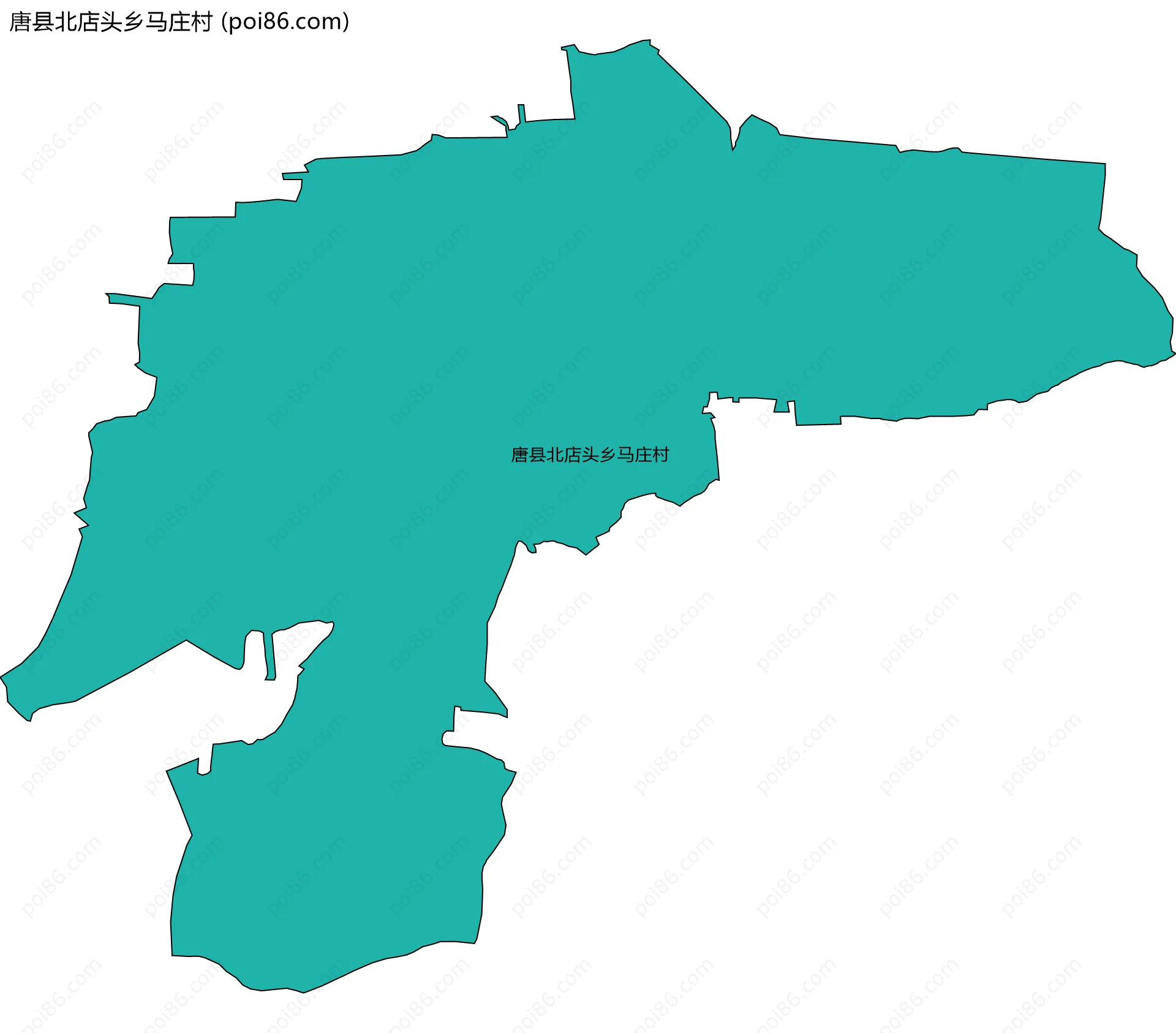 唐县北店头乡马庄村边界地图