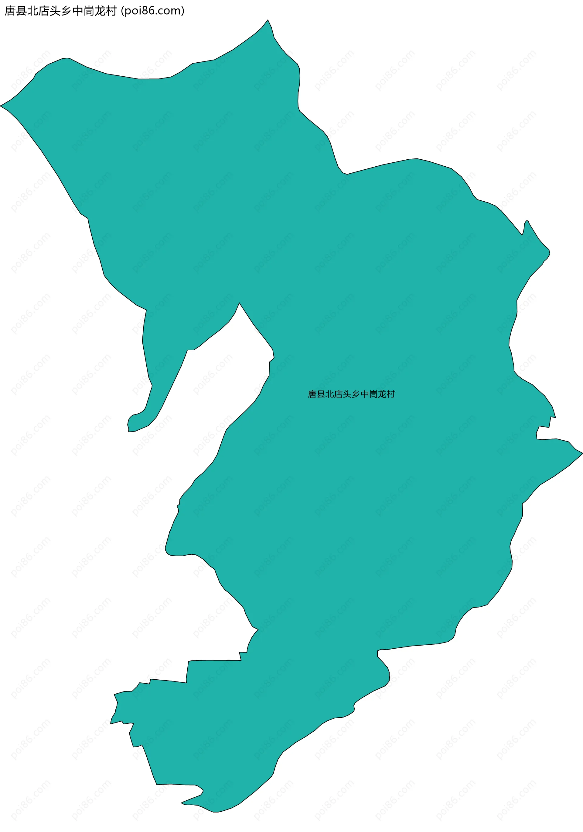 唐县北店头乡中峝龙村边界地图