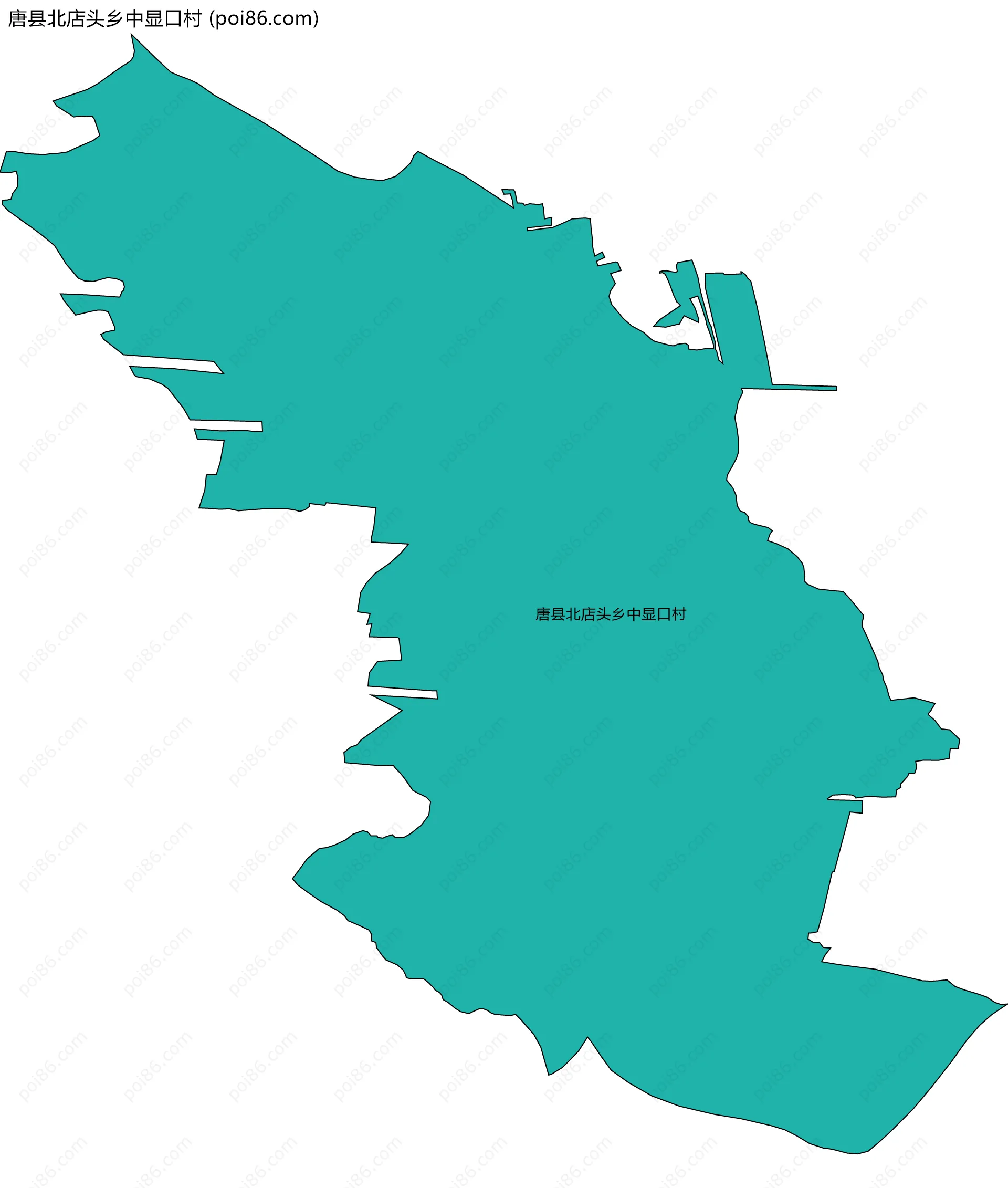 唐县北店头乡中显口村边界地图