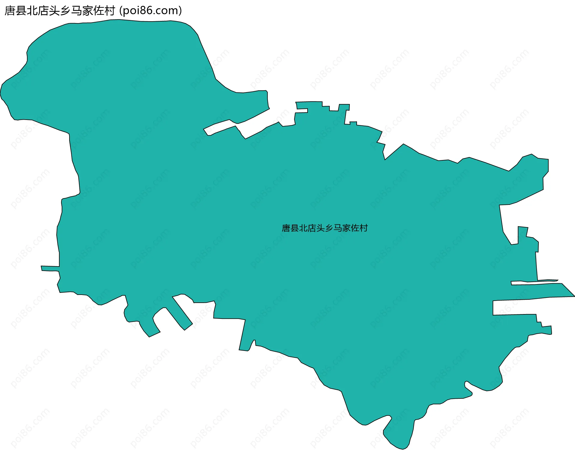 唐县北店头乡马家佐村边界地图