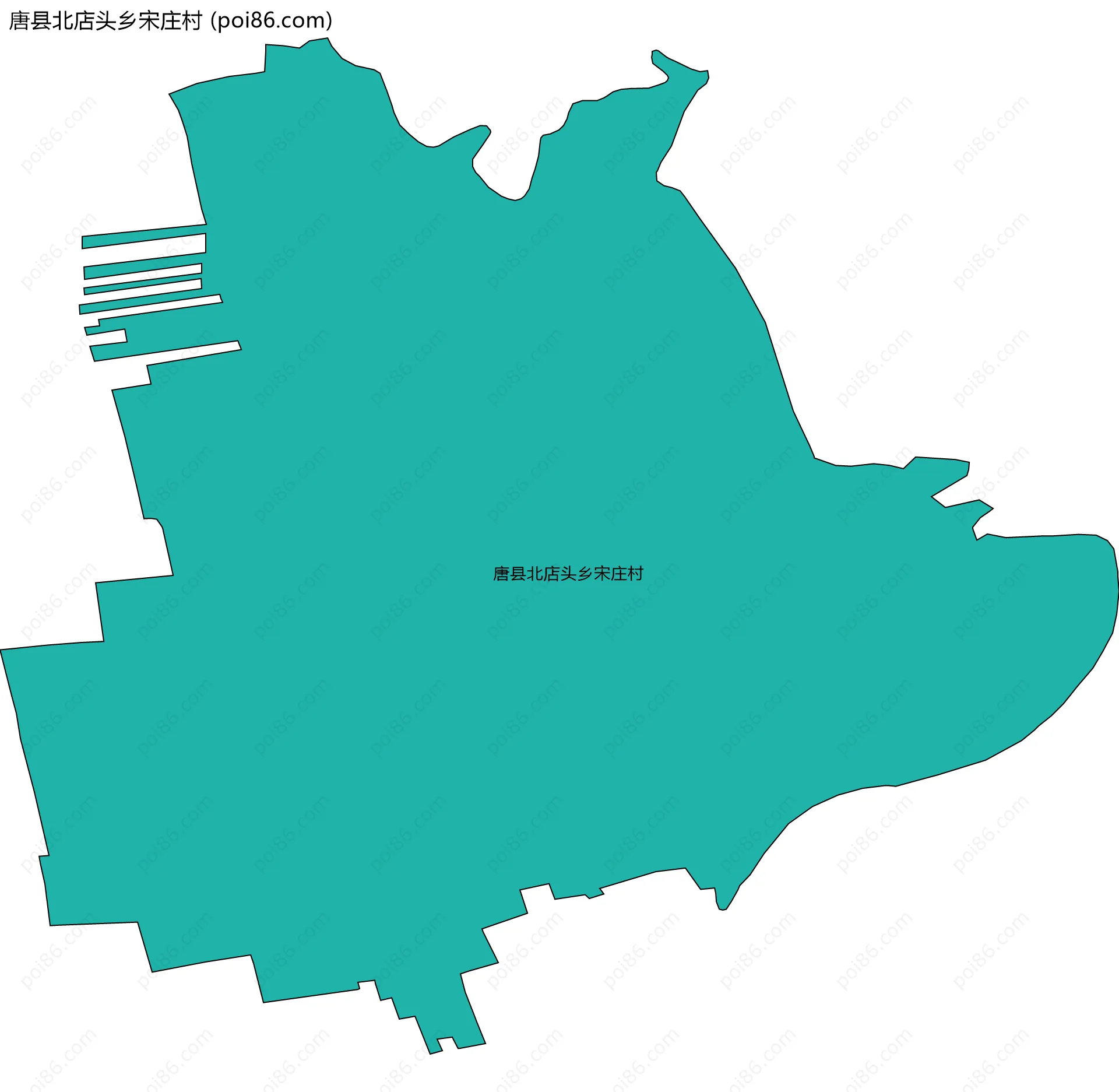 唐县北店头乡宋庄村边界地图