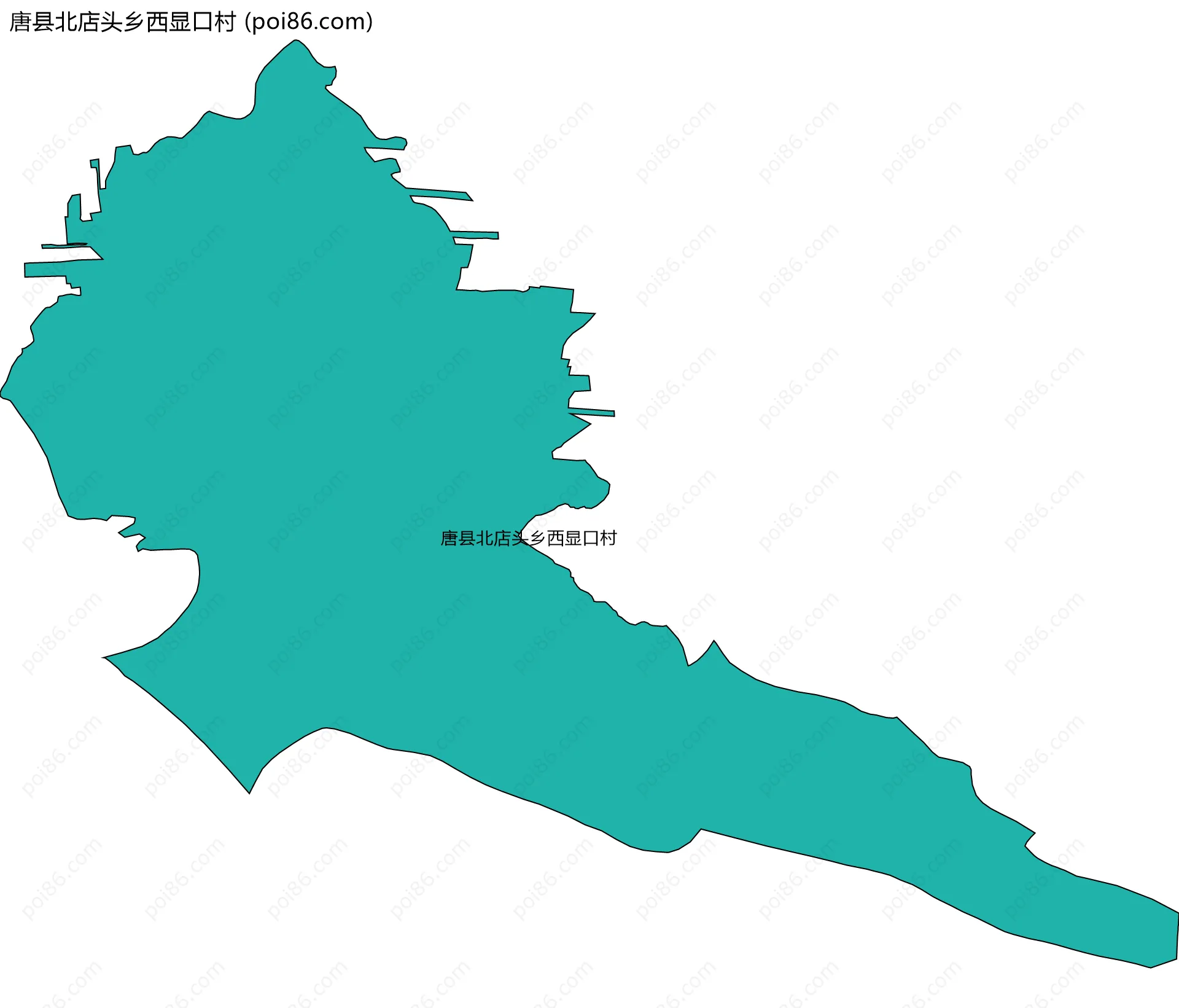 唐县北店头乡西显口村边界地图