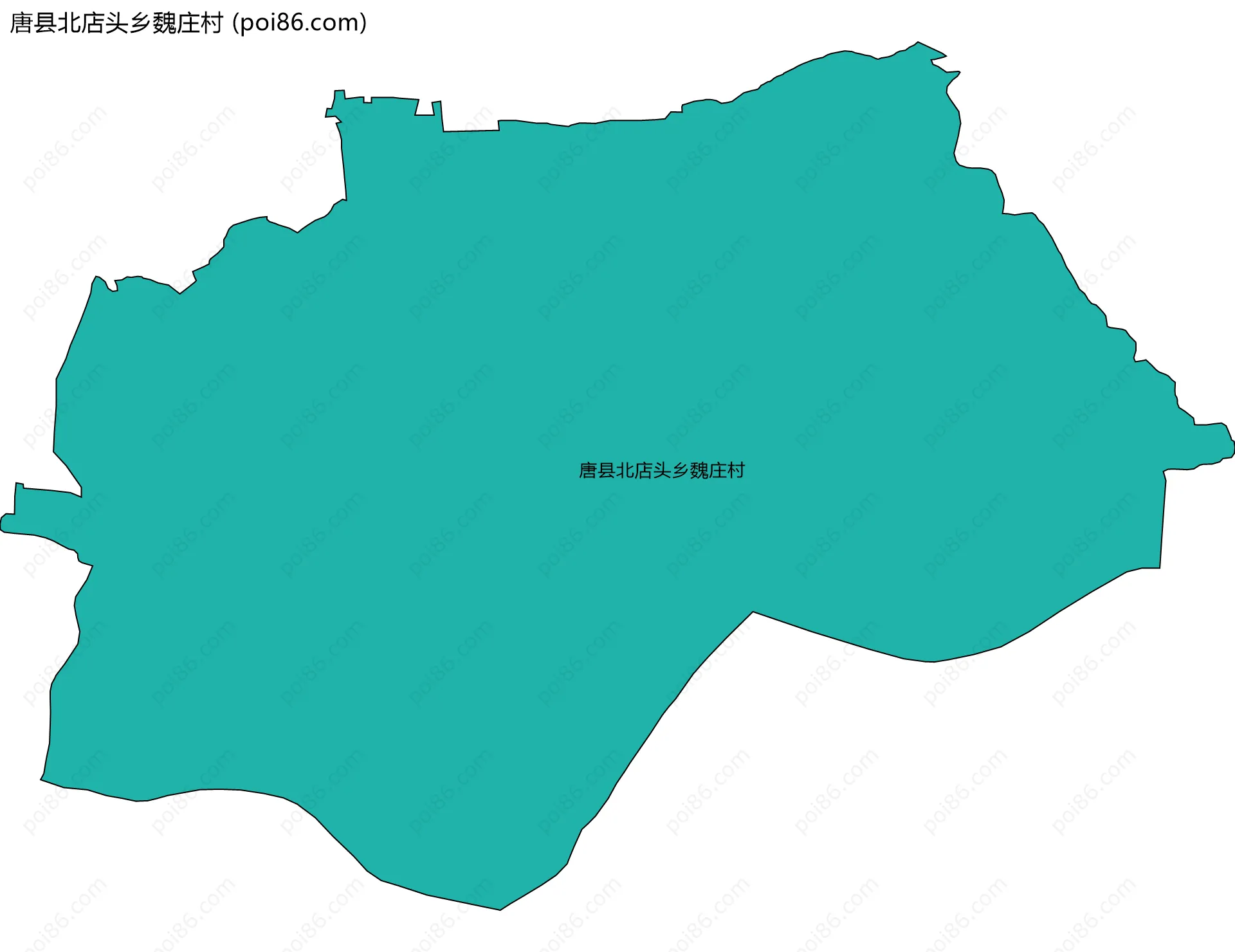 唐县北店头乡魏庄村边界地图