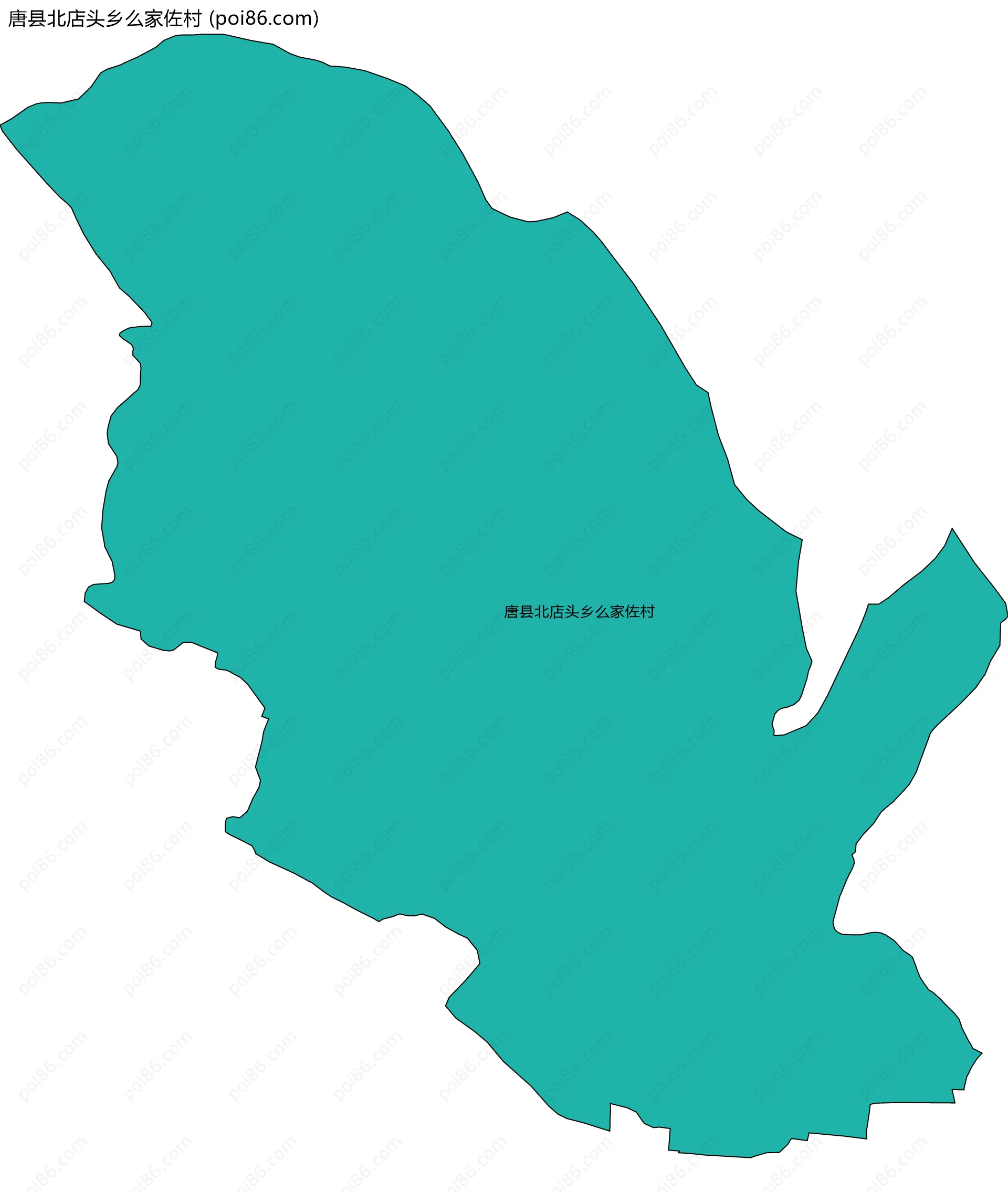 唐县北店头乡么家佐村边界地图