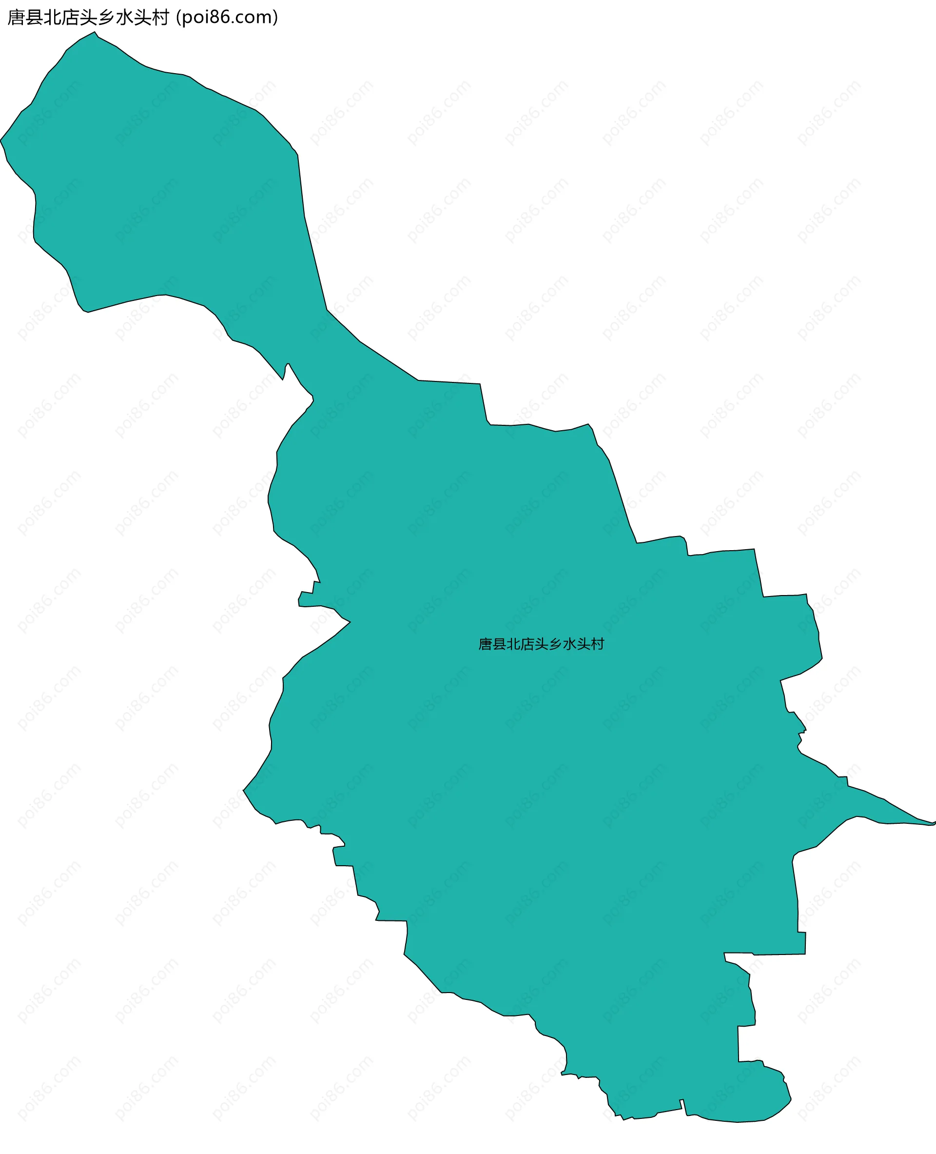 唐县北店头乡水头村边界地图