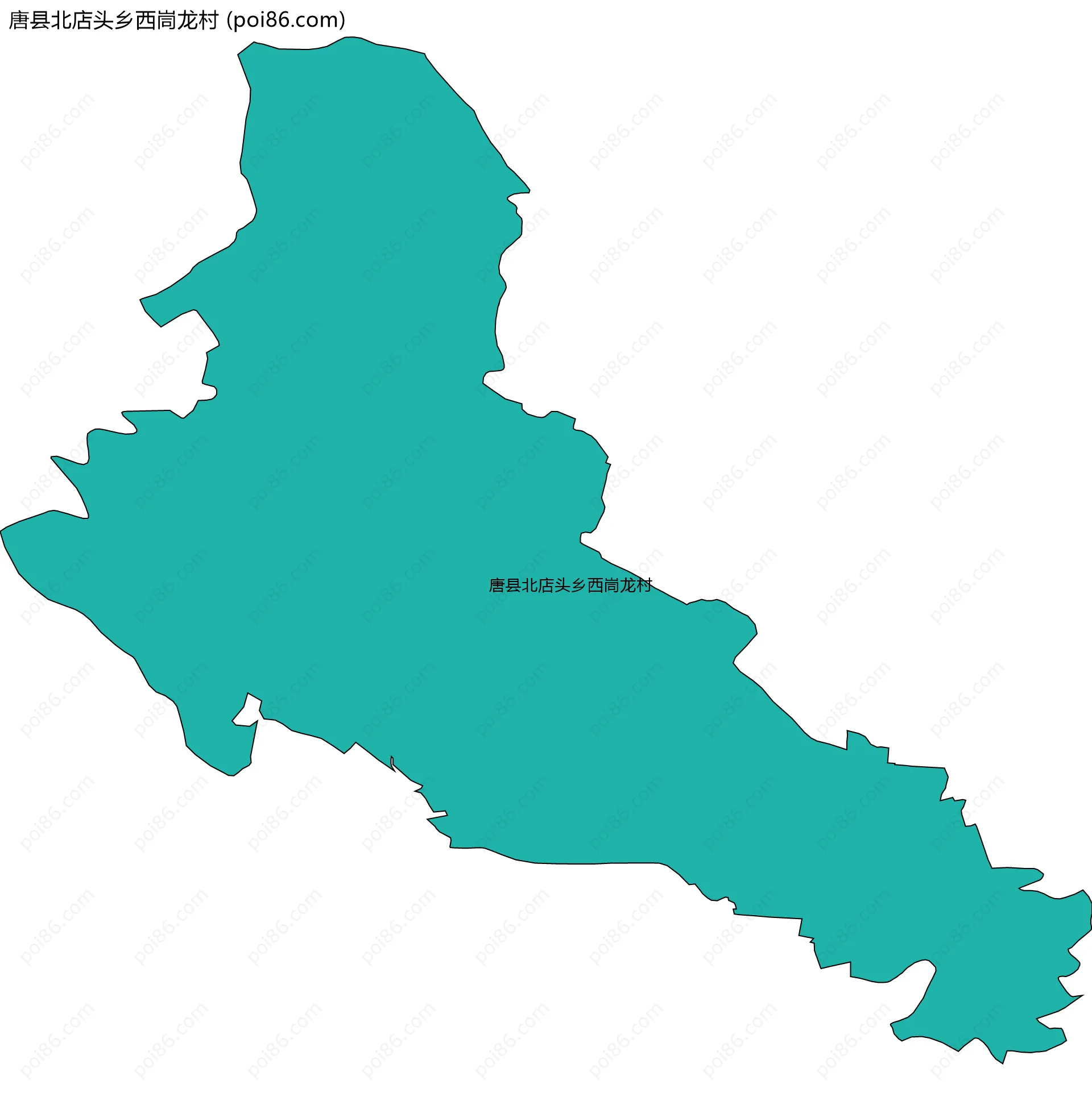 唐县北店头乡西峝龙村边界地图
