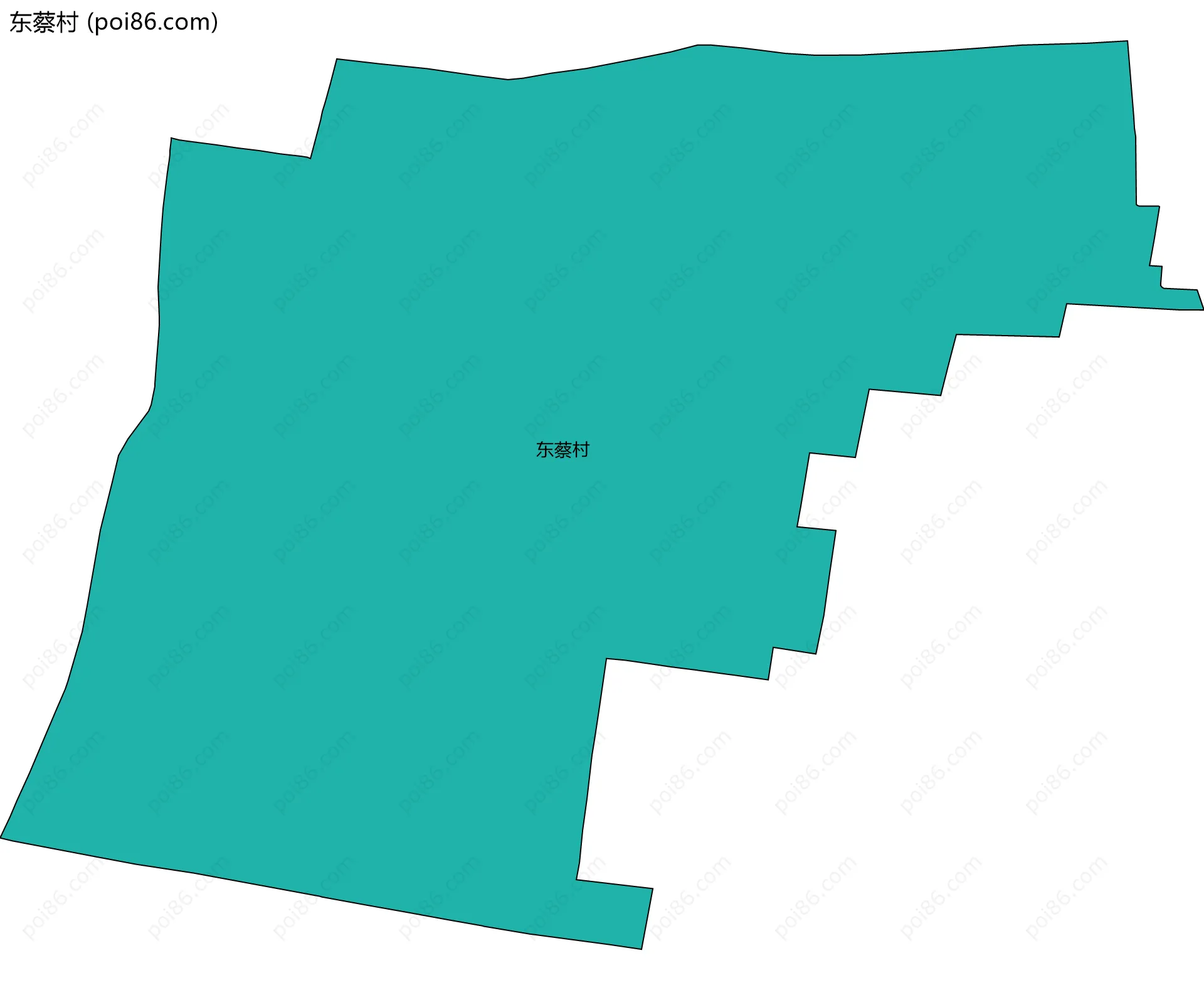 东蔡村边界地图