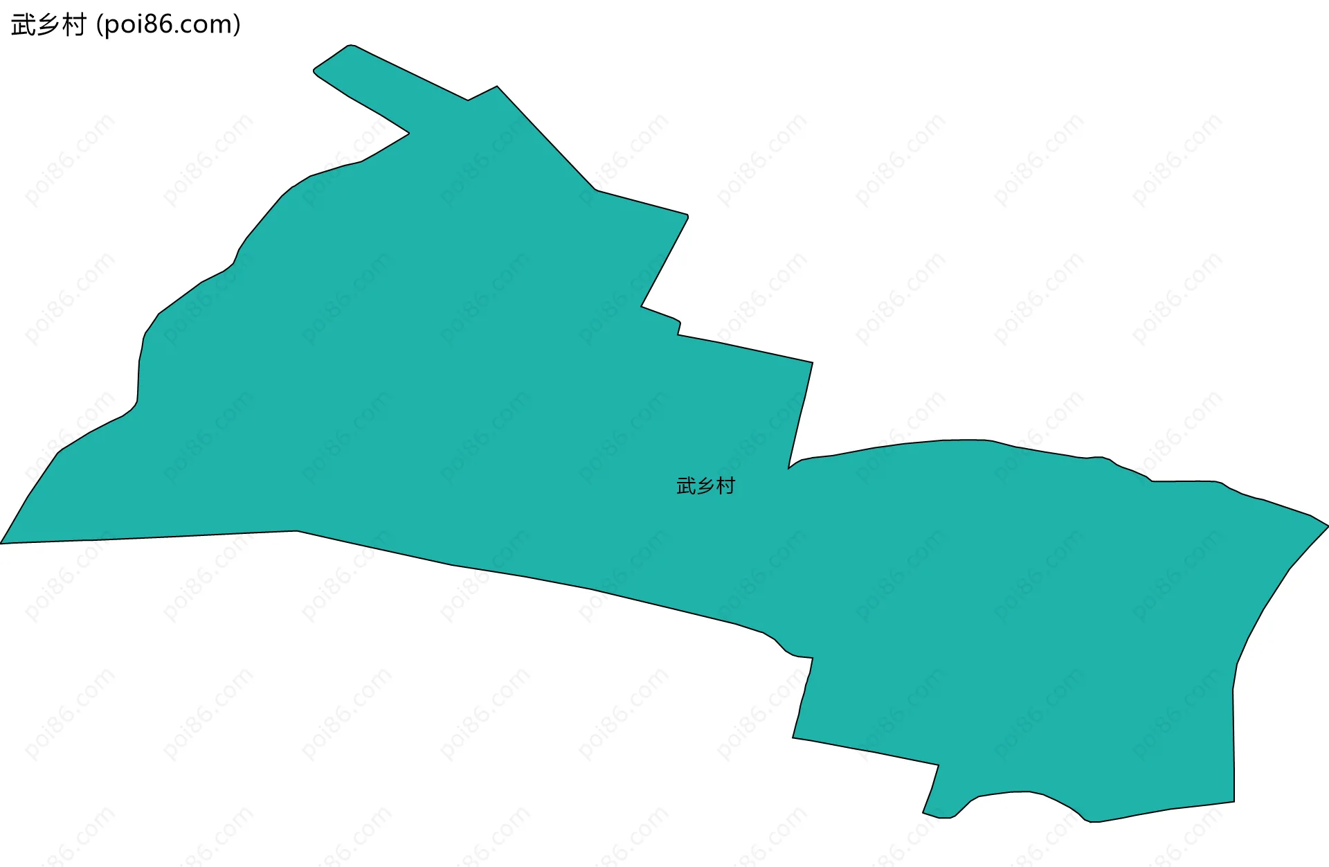 武乡村边界地图